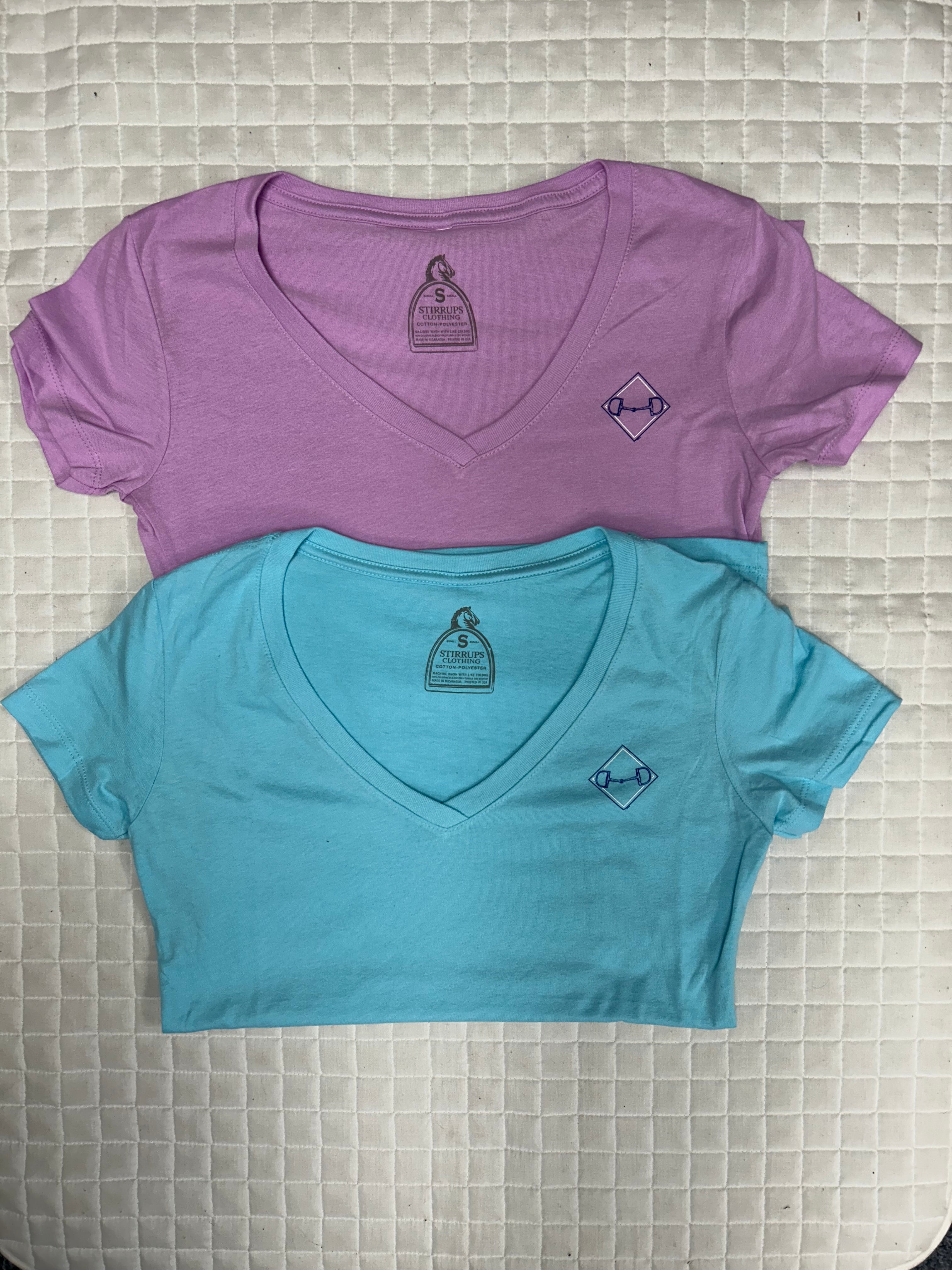 *SALE* Stirrups Clothing Ladies Diamond Bit V Neck Tee Shirt