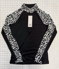 Kastel Ladies Black & White Climbing Vine Quarter Zip