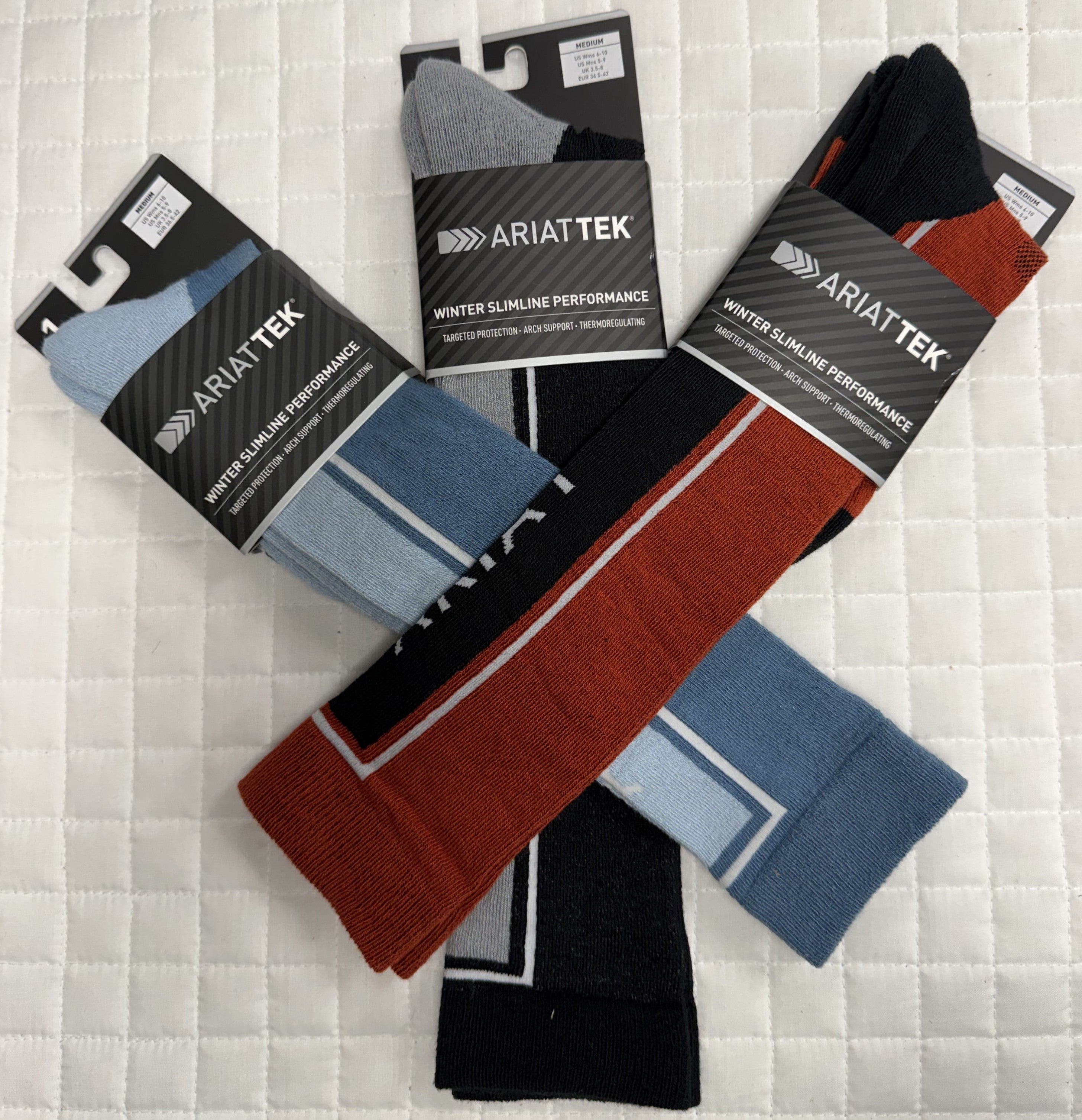 Ladies Ariat TEK Winter Slimline Performance Socks