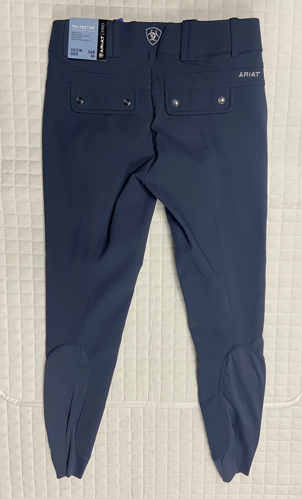 *SALE* Ladies Ariat Tri Factor Euroseat Breeches Blue Nights