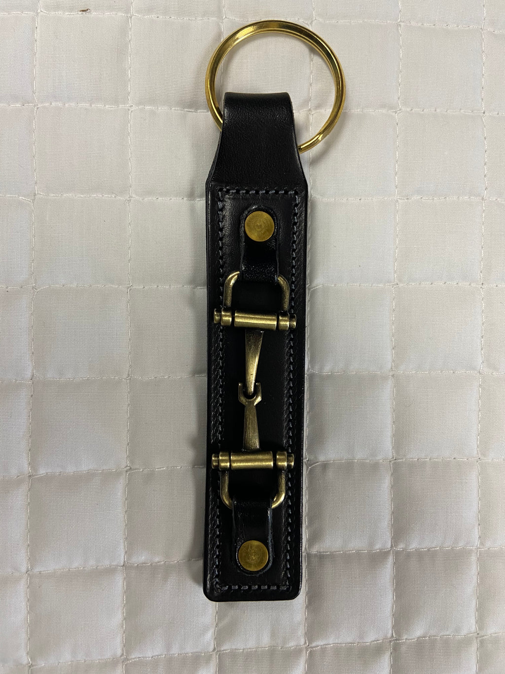 Tory Leather Snaffle Bit Key FOB
