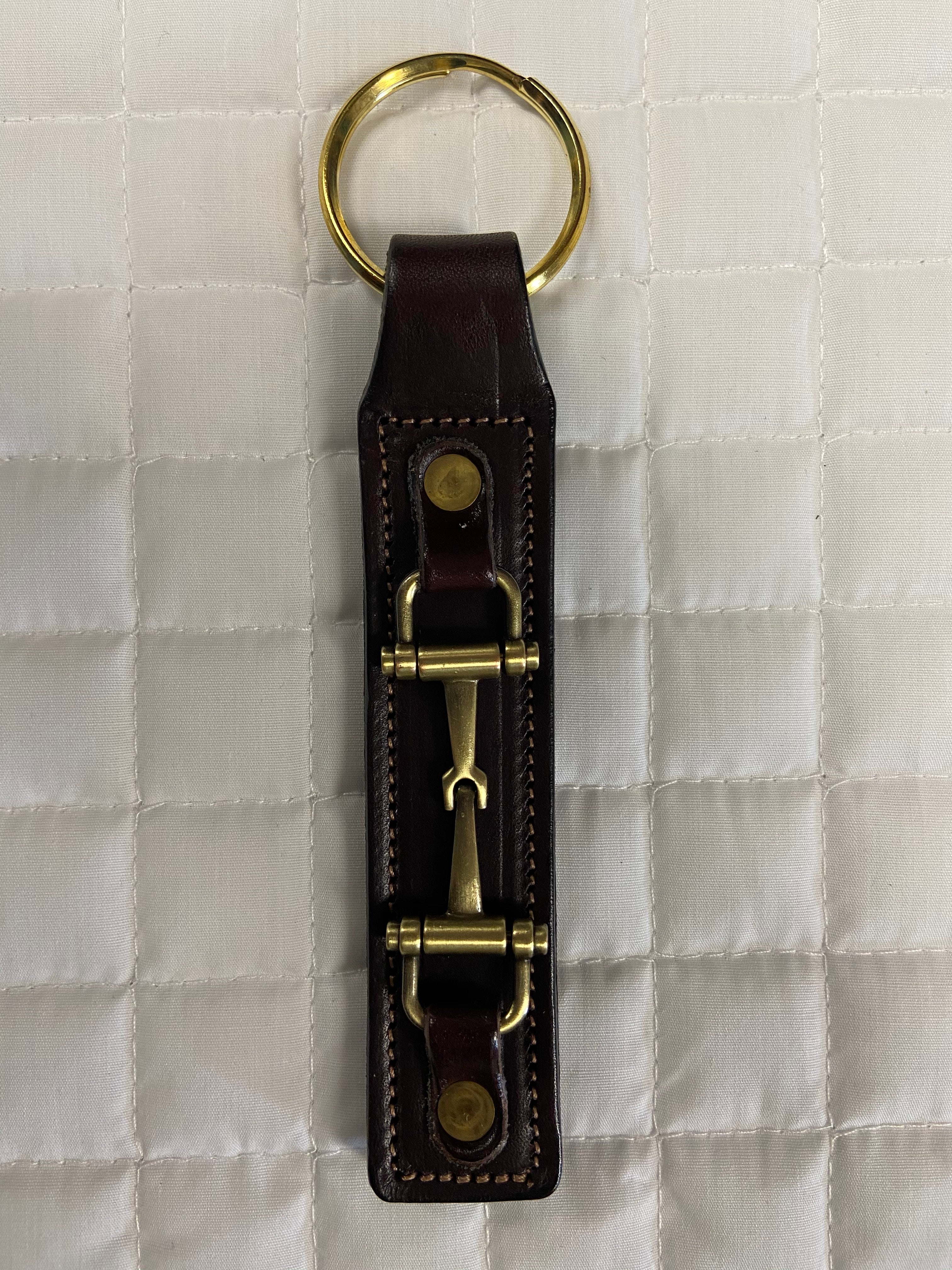 Tory Leather Snaffle Bit Key FOB