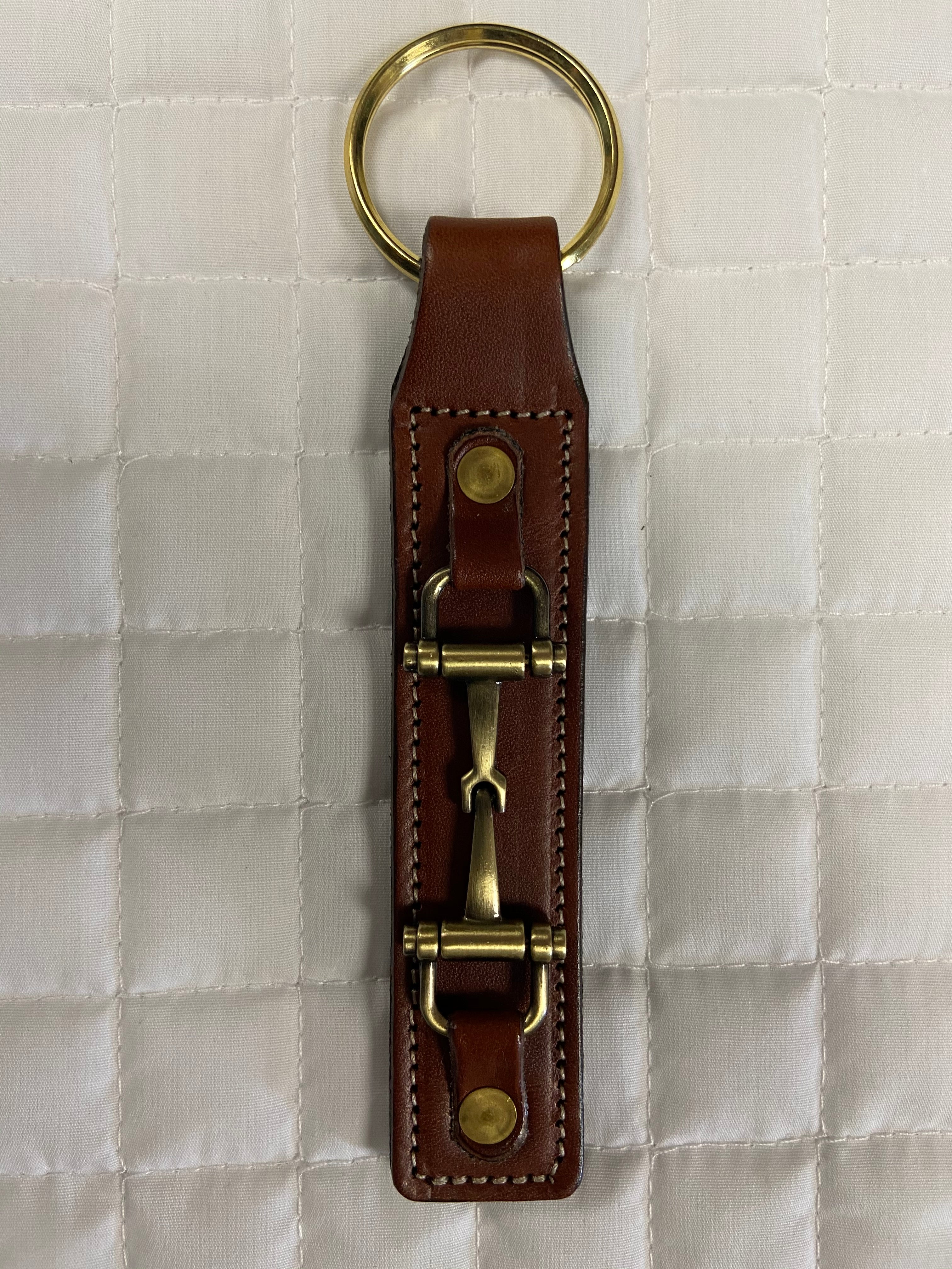 Tory Leather Snaffle Bit Key FOB