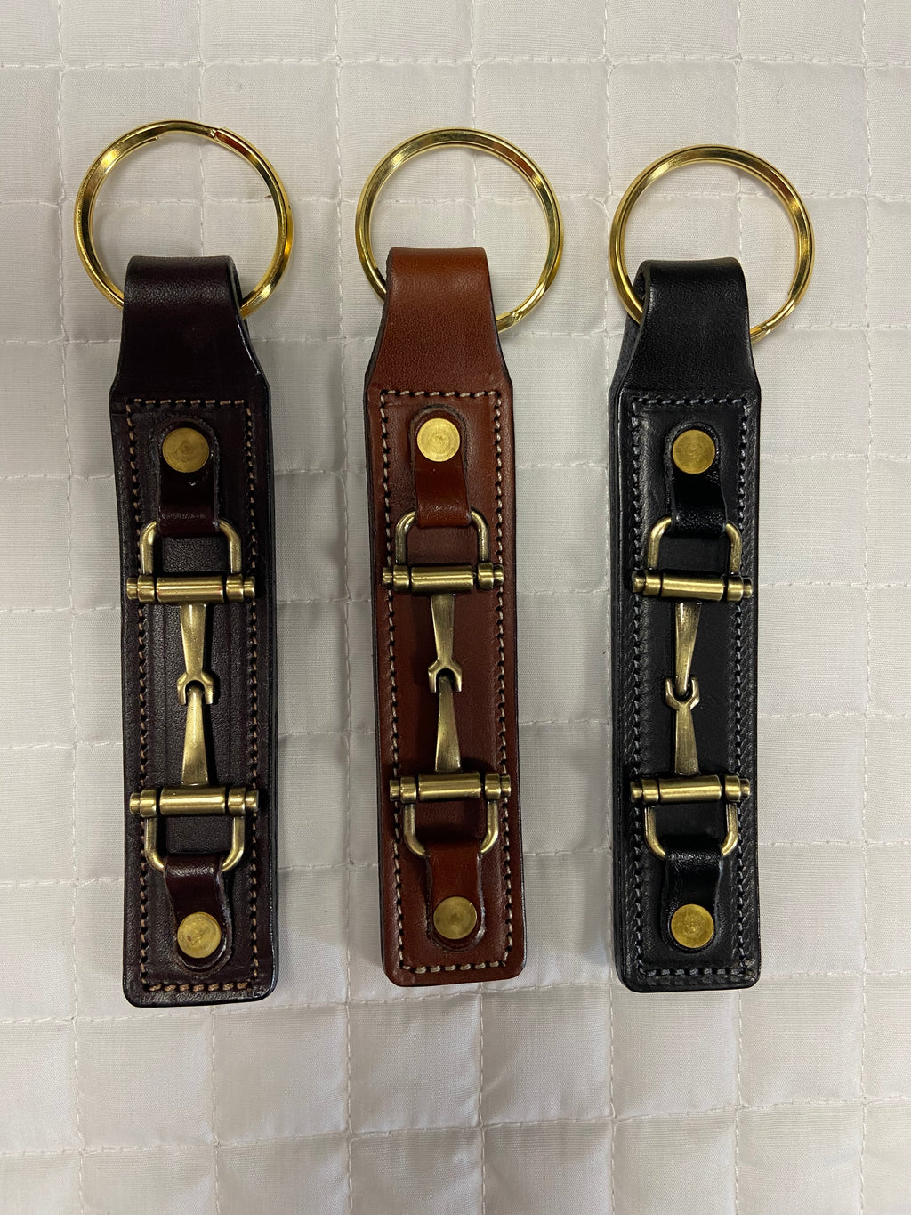 Tory Leather Snaffle Bit Key FOB