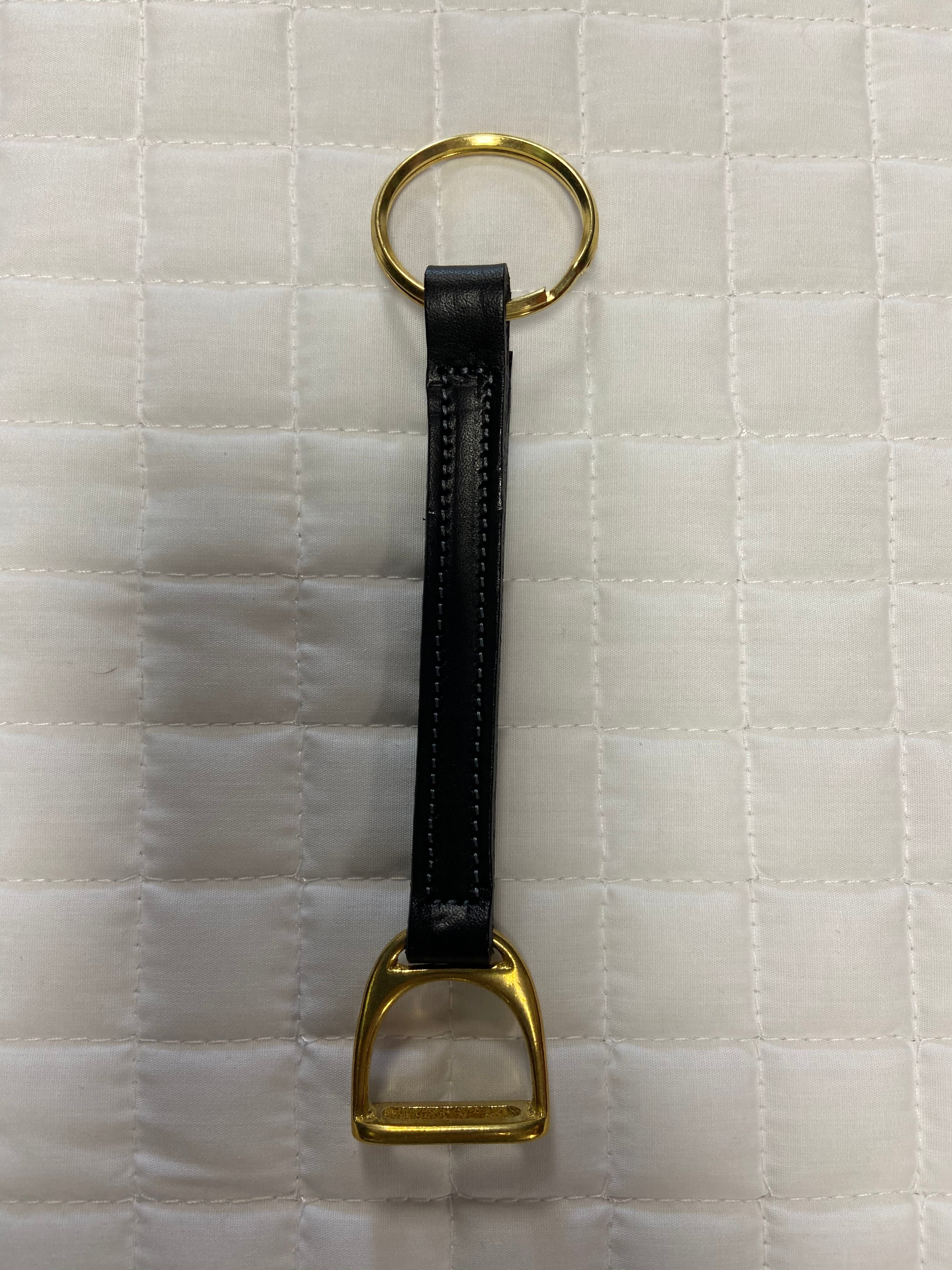 Tory Leather Stirrup Key FOB