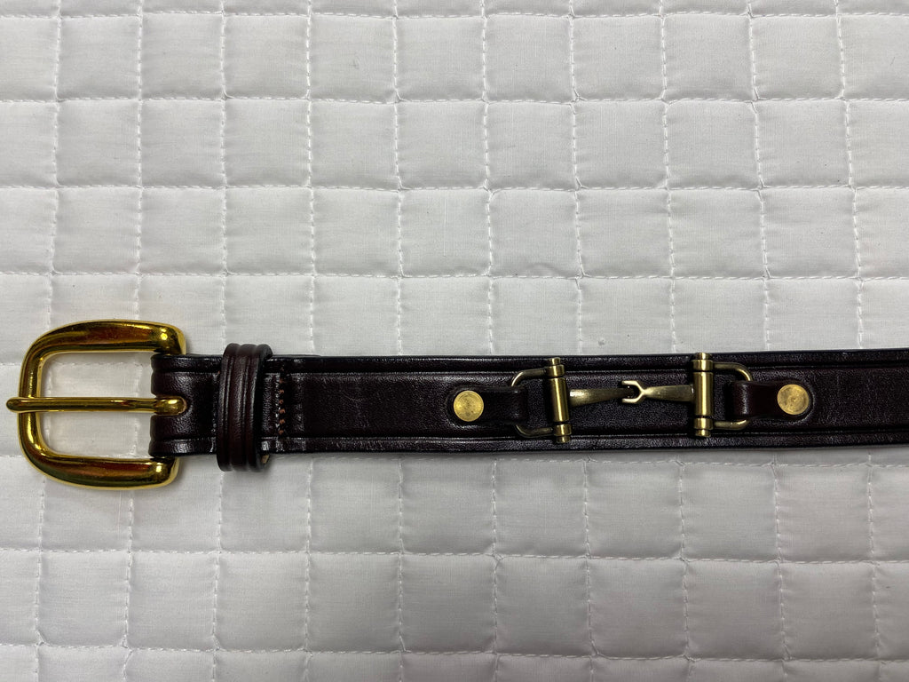 Tory Leather 1" Stitched Leather Belt