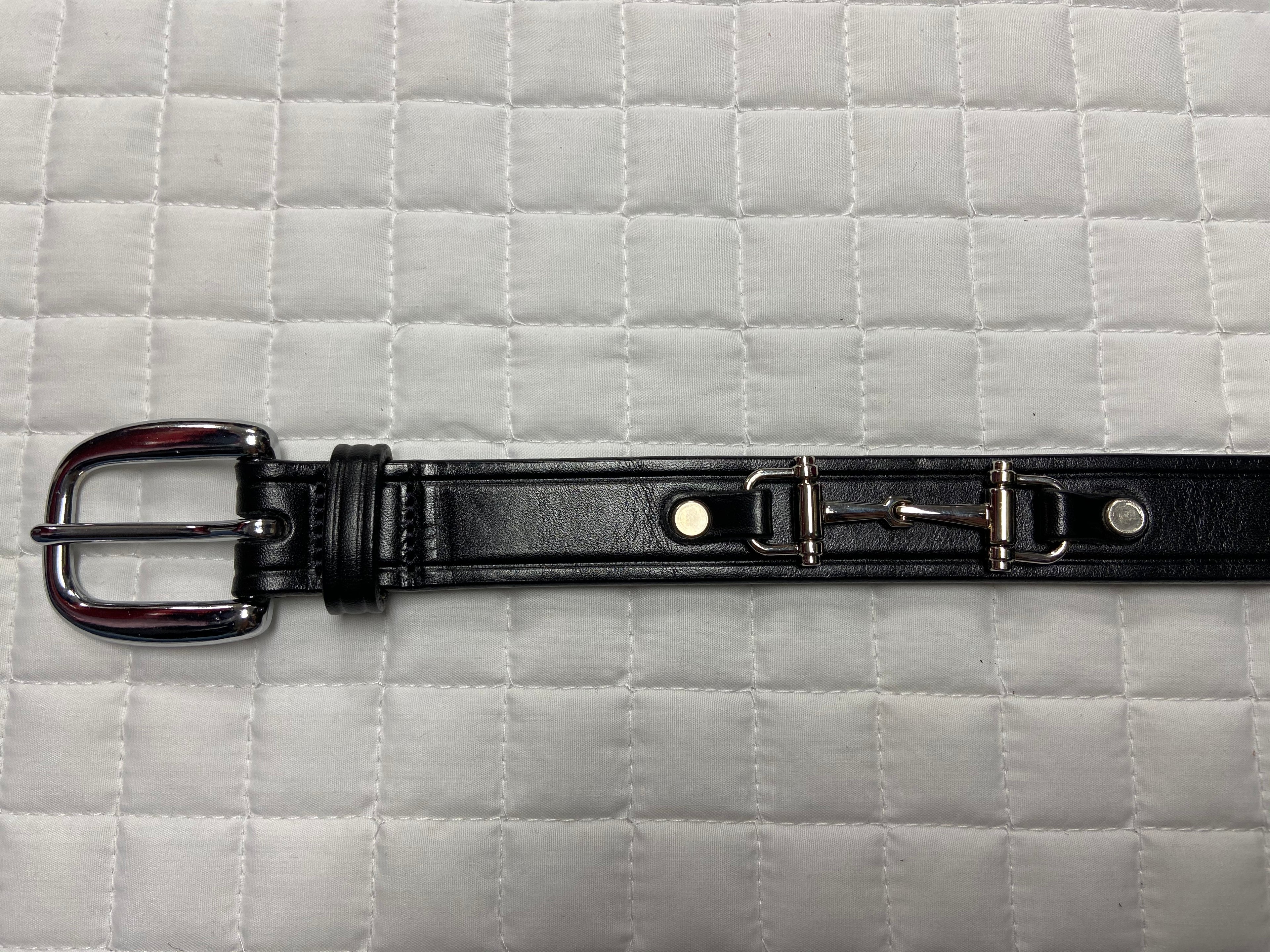 Tory Leather 1" Stitched Leather Belt