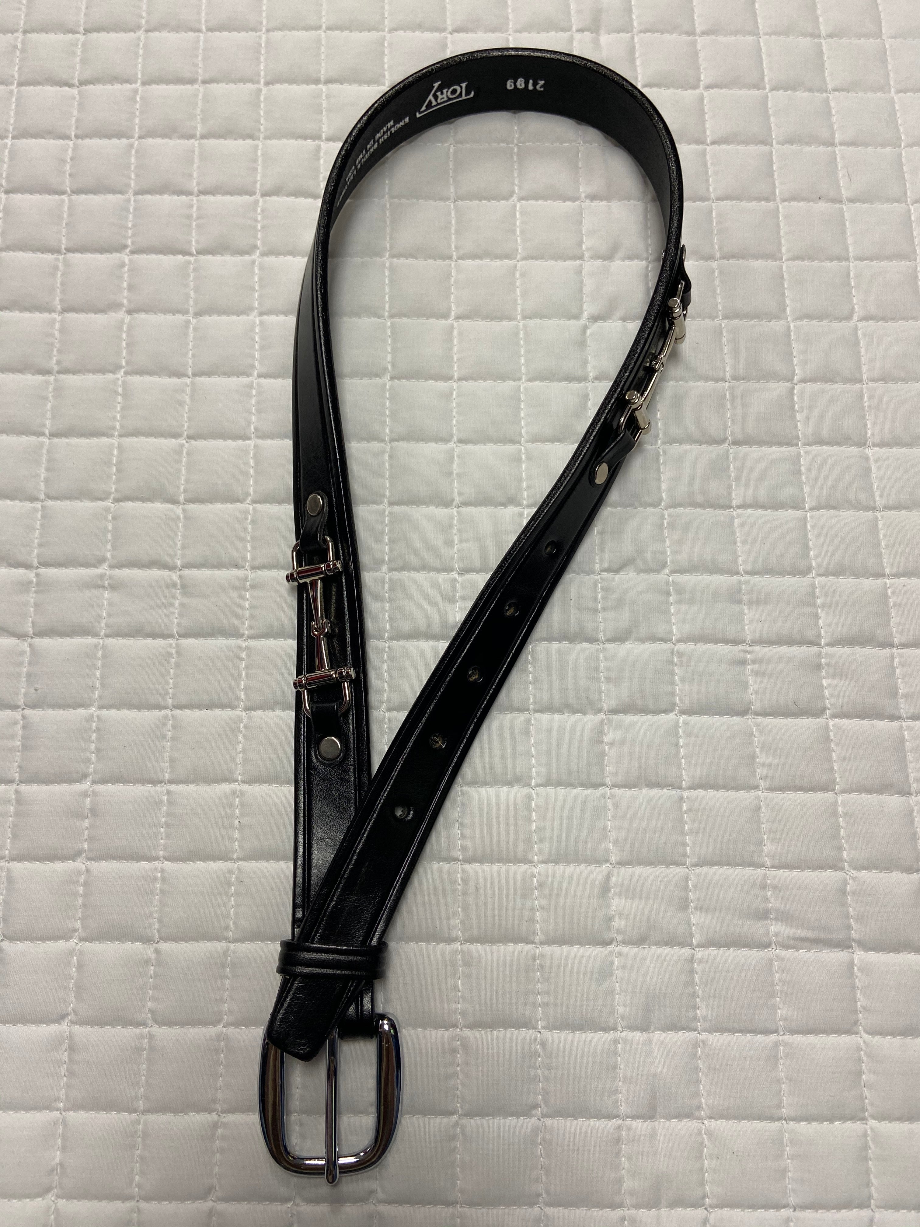 Tory Leather 1" Stitched Leather Belt