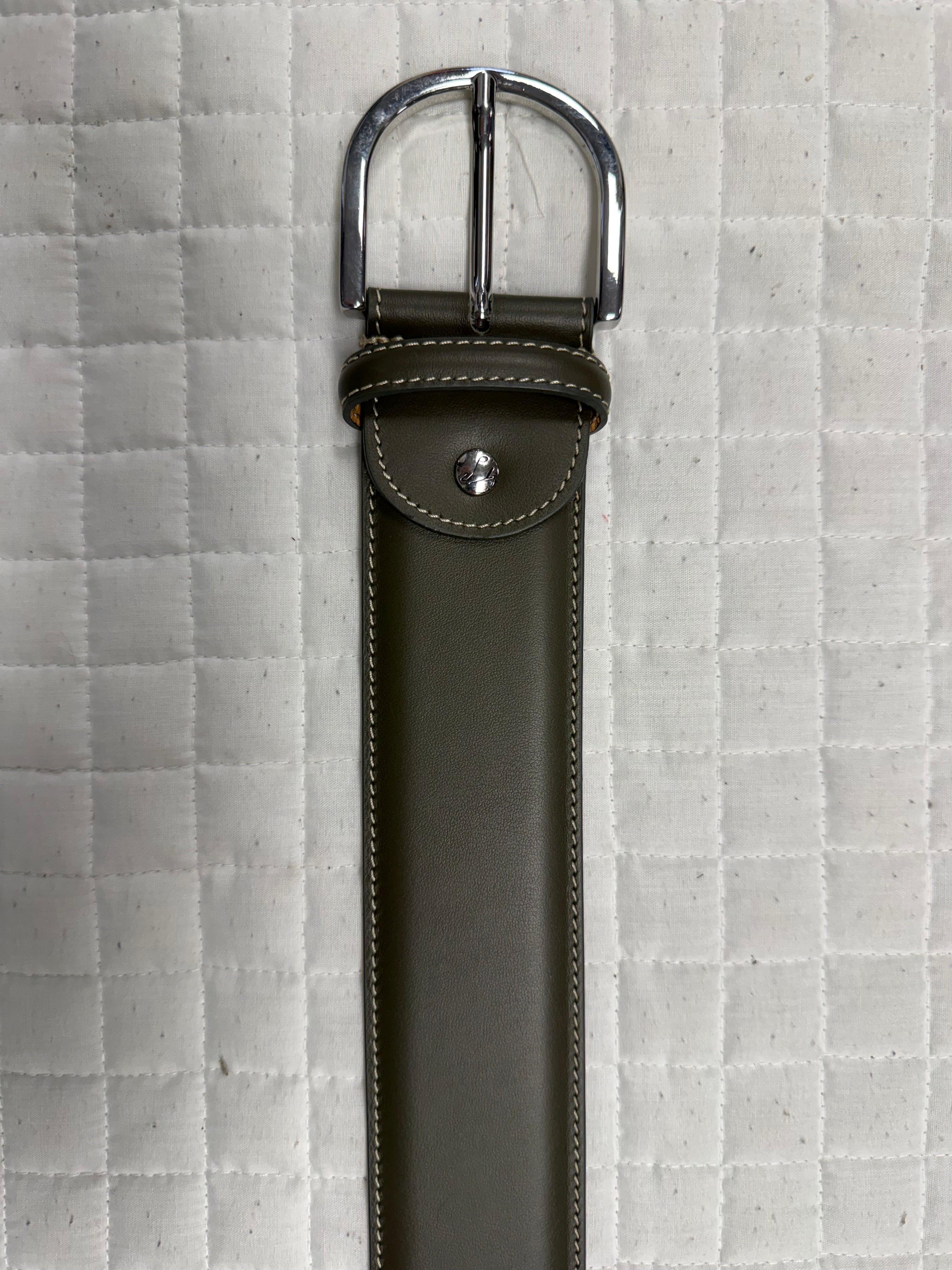 Tailored Sportsman Leather Contrast Stitched Belt