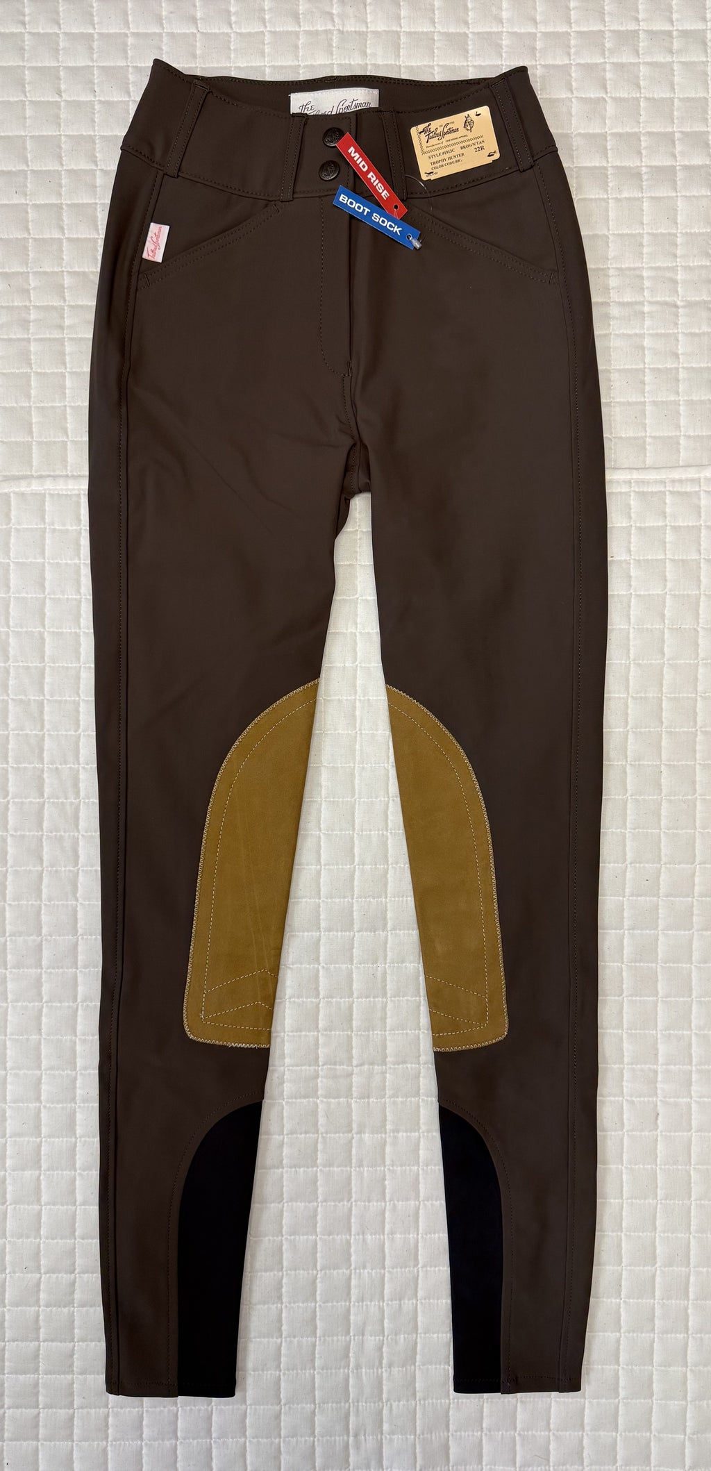 Ladies Tailored Sportsman Breeches Tech Light Mid Rise Espresso Brown