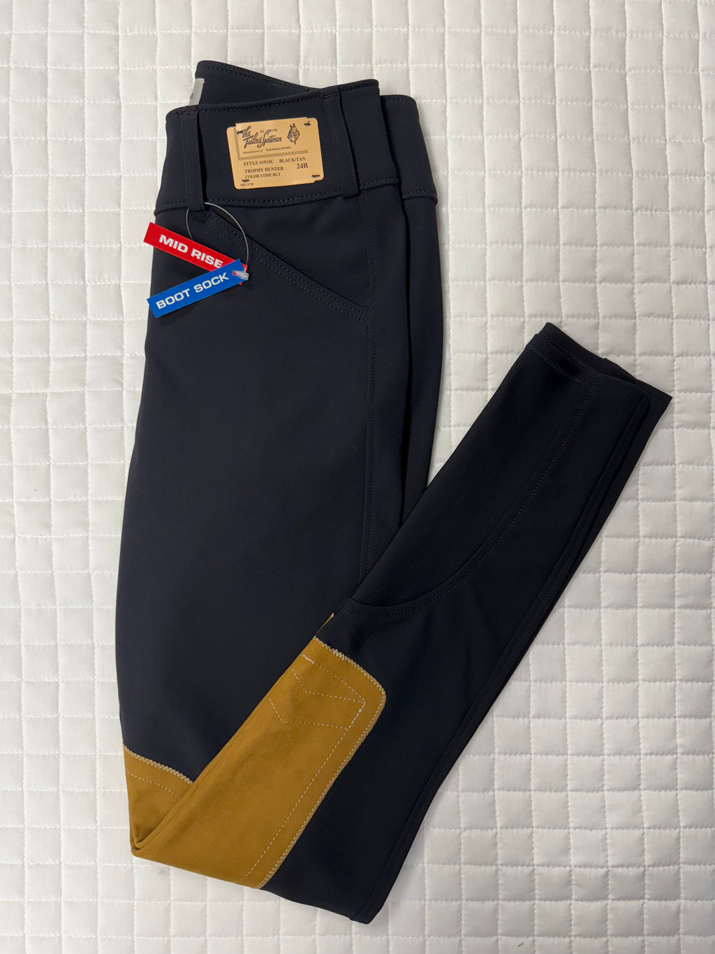 Ladies Tailored Sportsman Breeches Tech Light Mid Rise Black