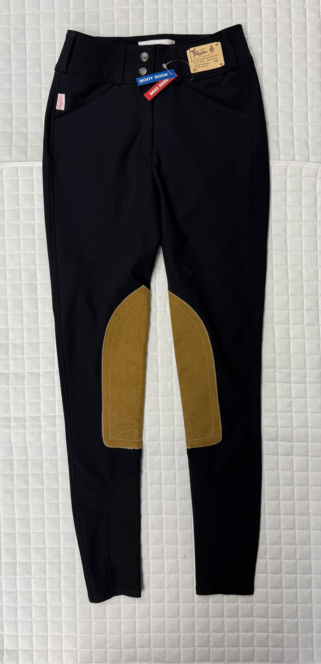 Ladies Tailored Sportsman Breeches Tech Light Mid Rise Black