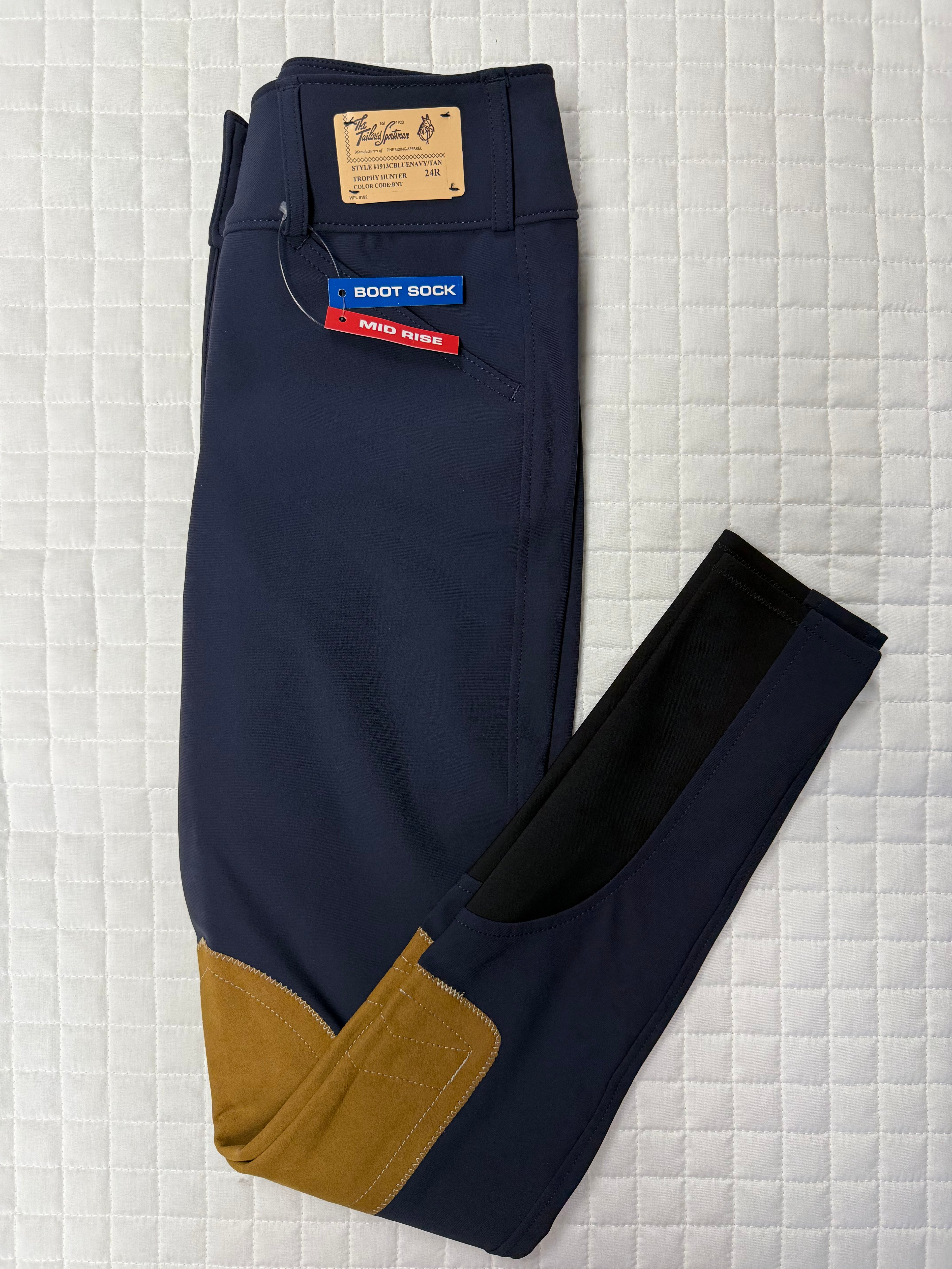 Ladies Tailored Sportsman Breeches Tech Light Mid Rise Navy