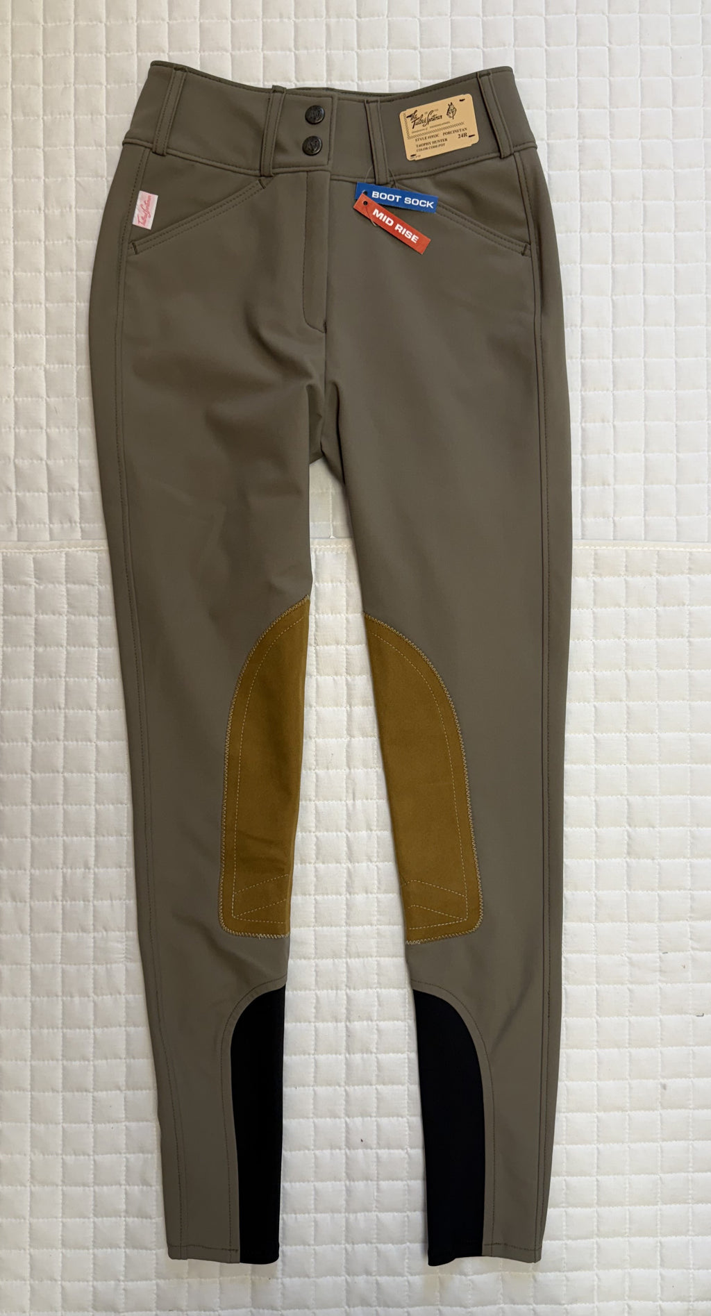 Ladies Tailored Sportsman Breeches Tech Light Mid Rise Porcini