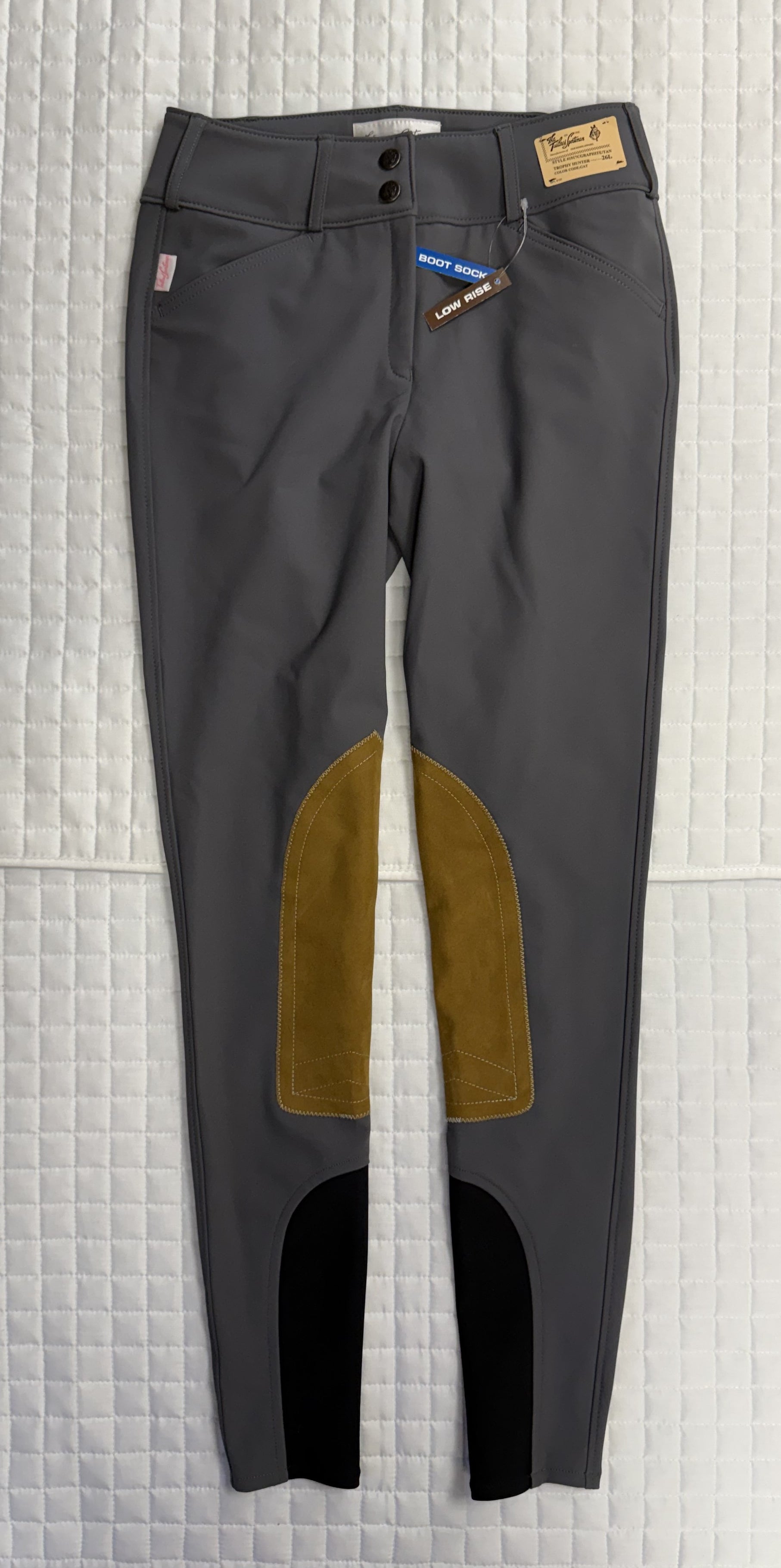 Ladies Tailored Sportsman Breeches Tech Light Low Rise Graphite
