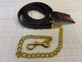 Walsh Fancy Stitched Leather Lead with Chain