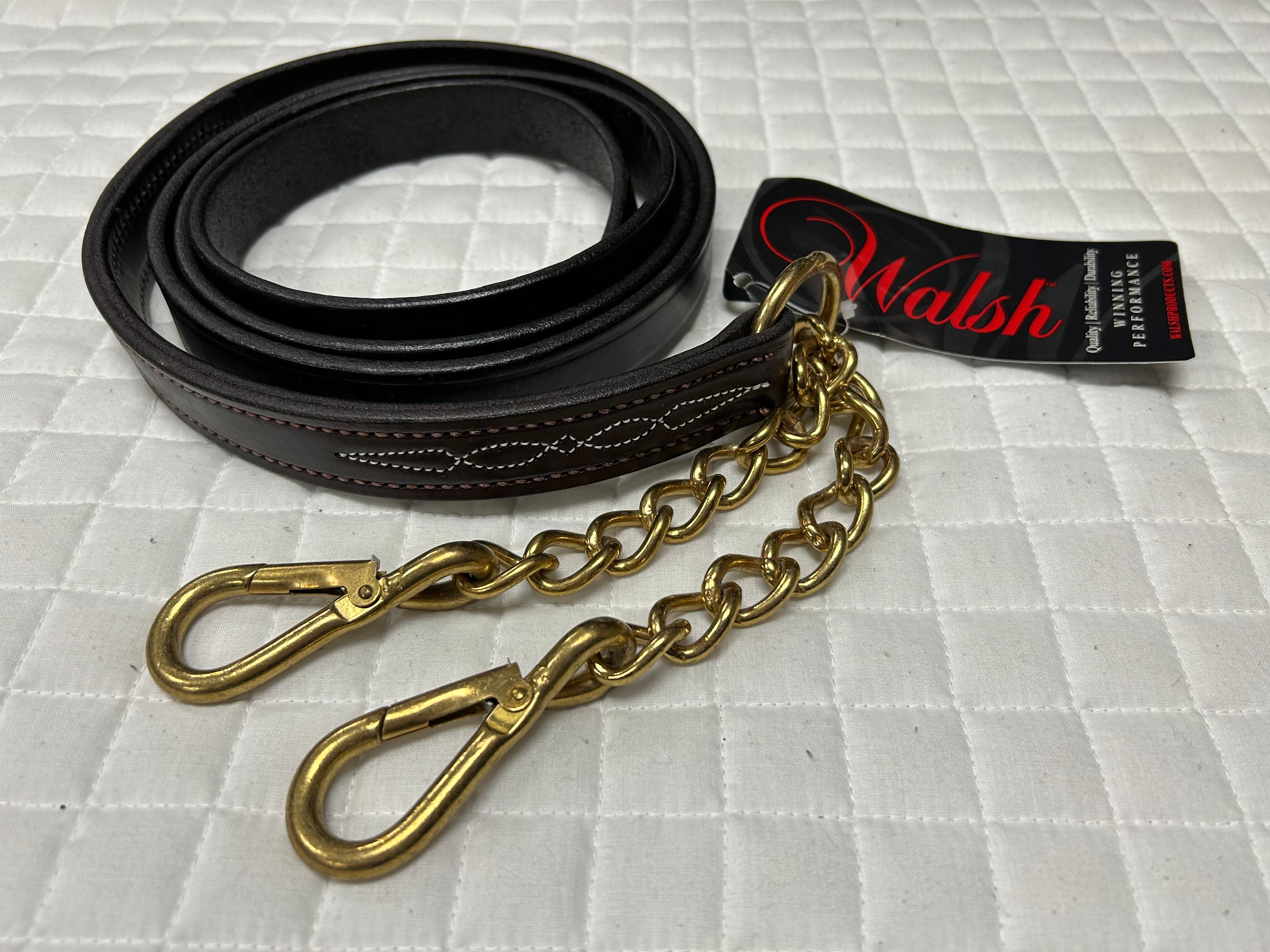 Walsh Leather Jumper Lead with Split Chain