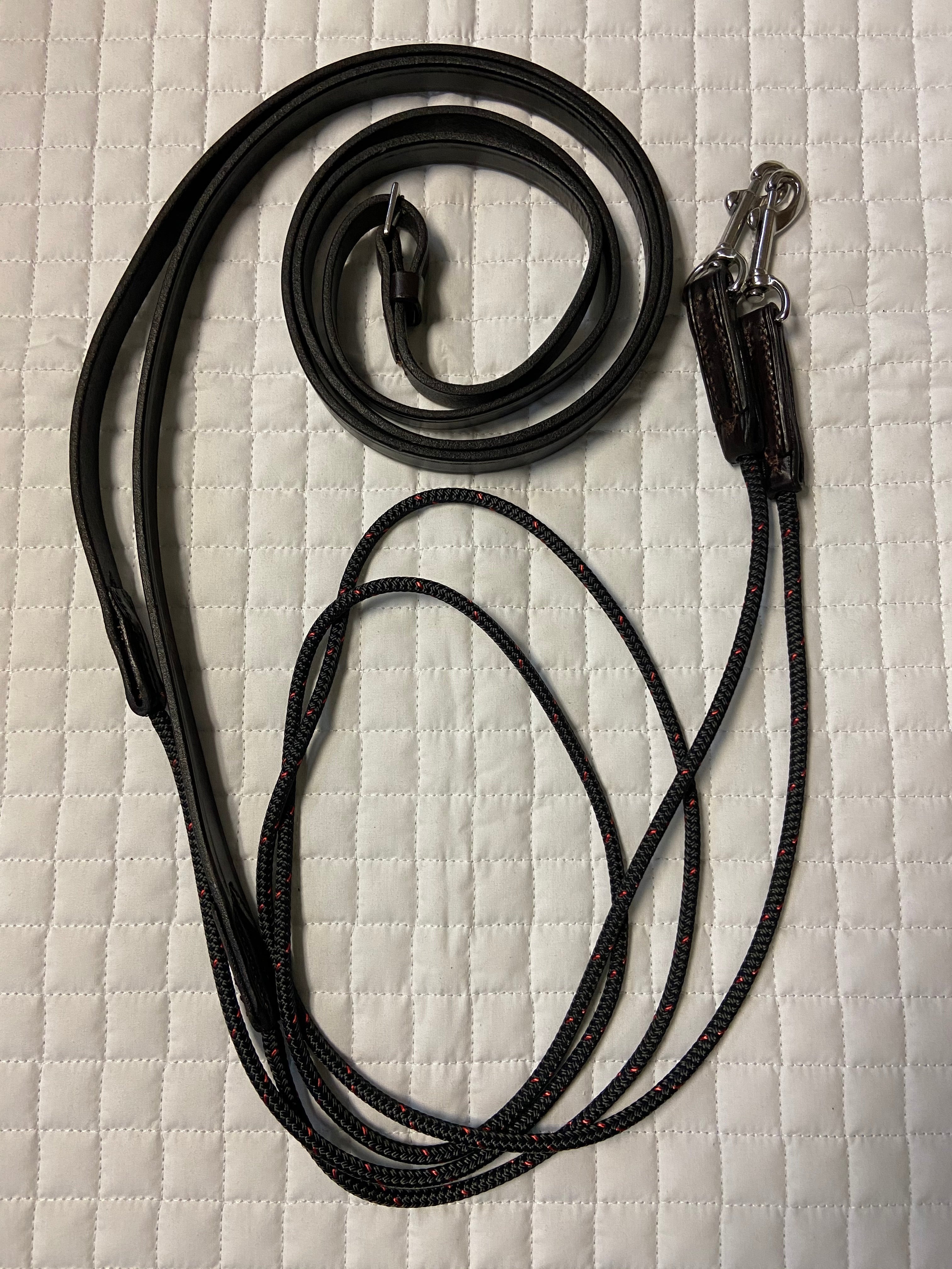 Walsh Leather Draw Reins with Rope