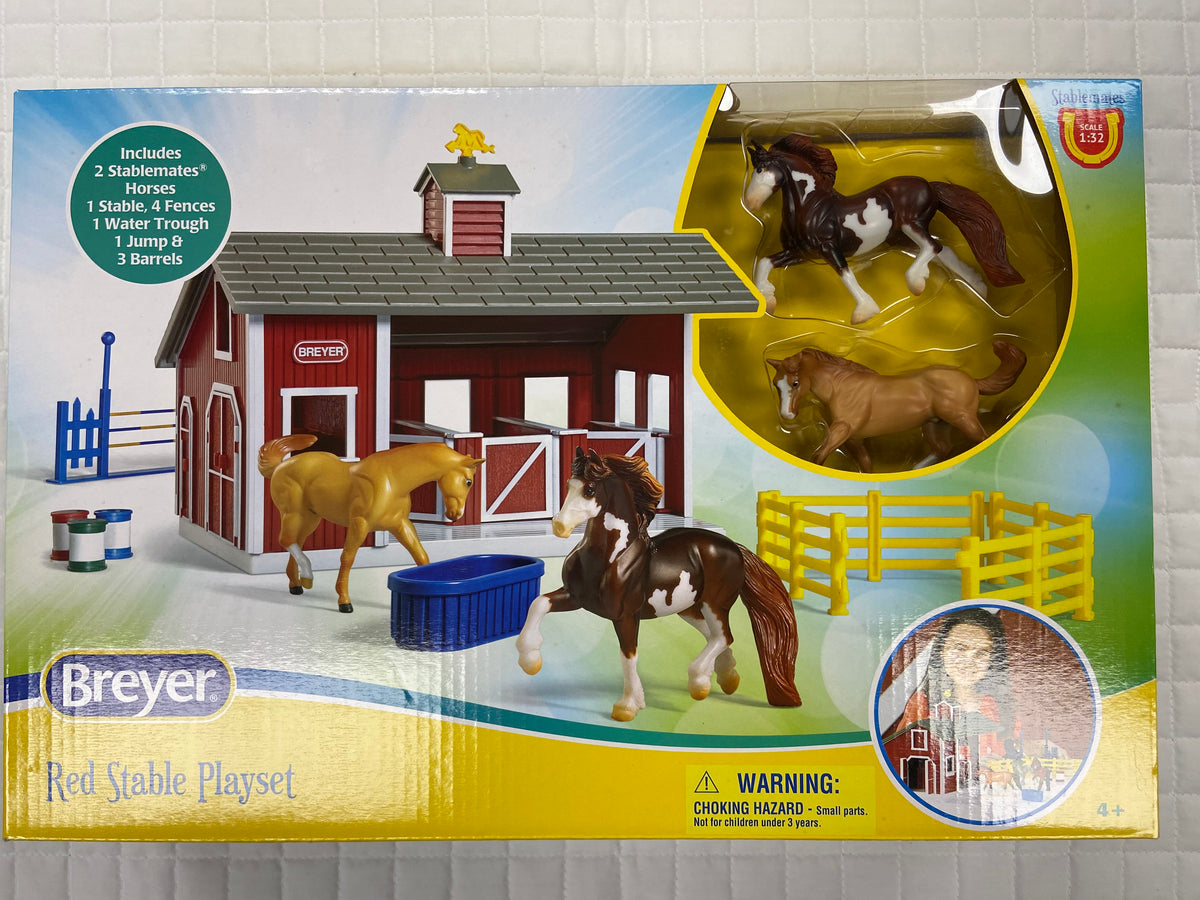 Stablemates Red Stable Set with Two Horses