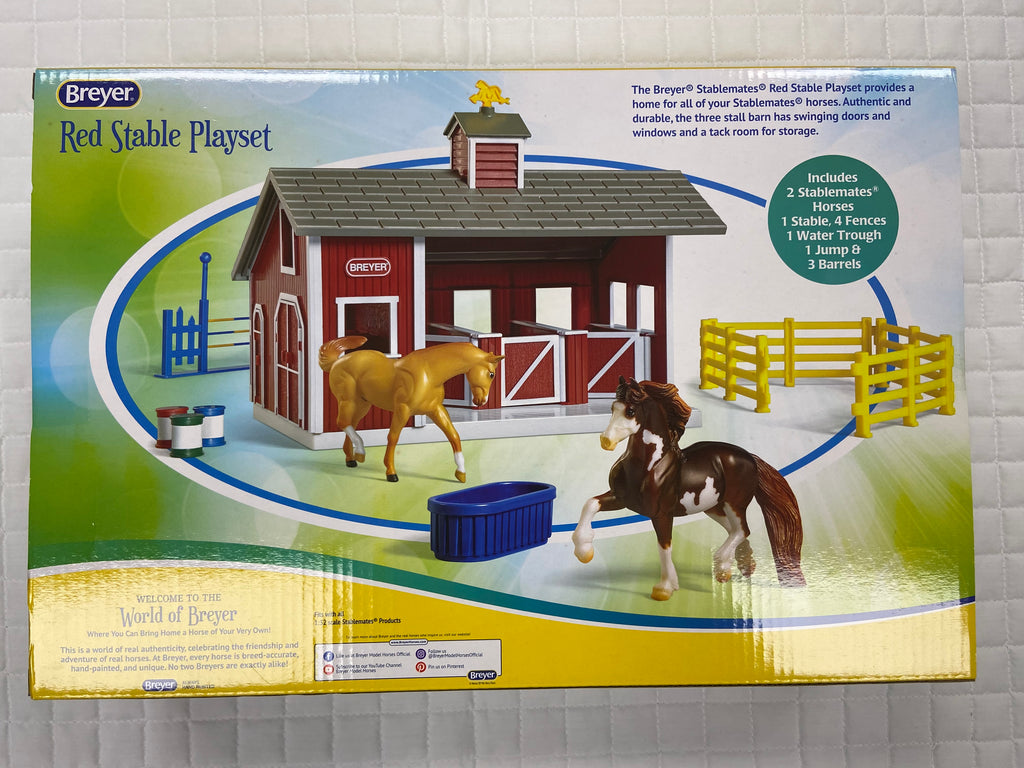 Stablemates Red Stable Set with Two Horses