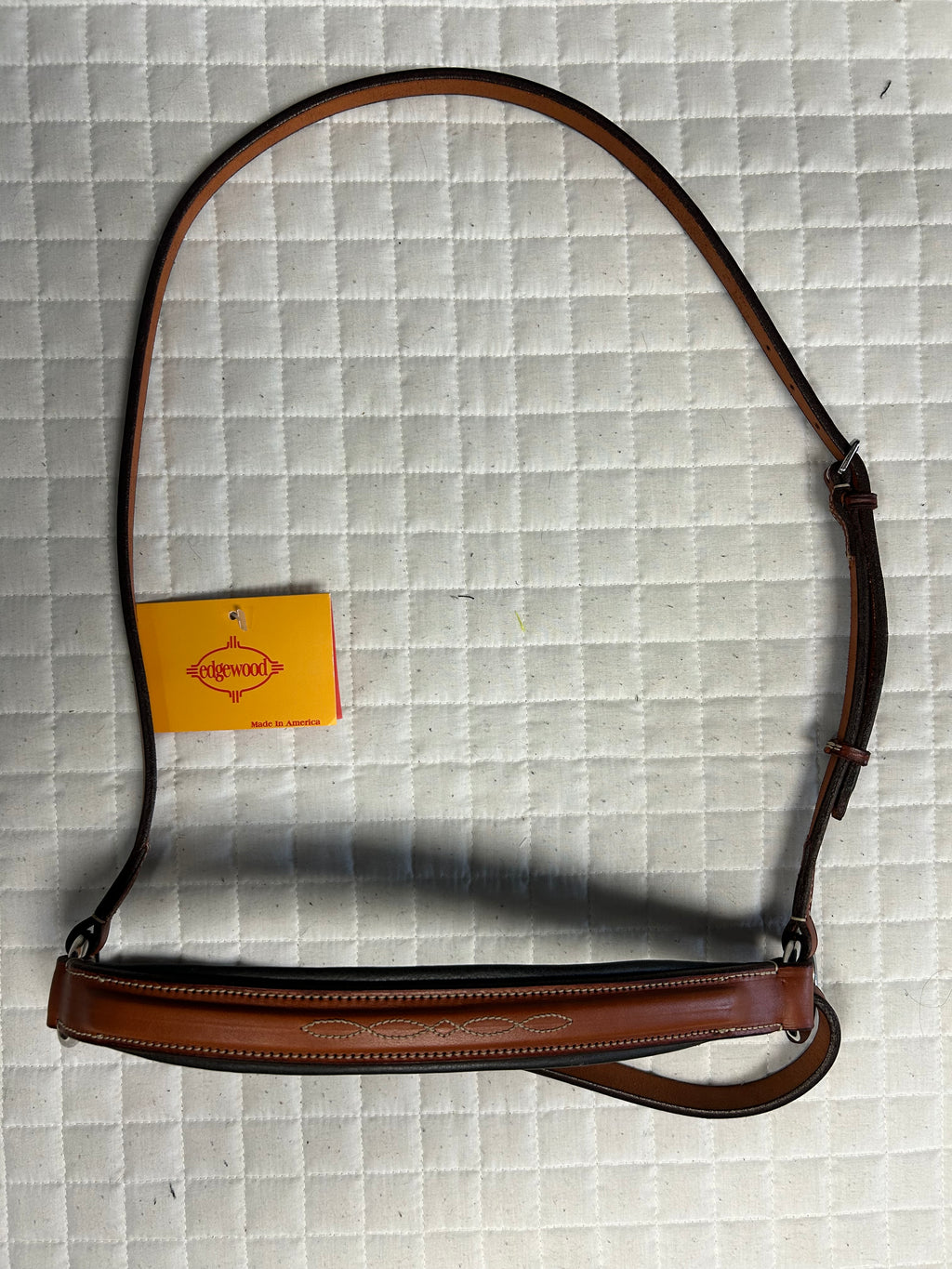Edgewood Fancy Stitch 1" WIDE Padded Crank Noseband