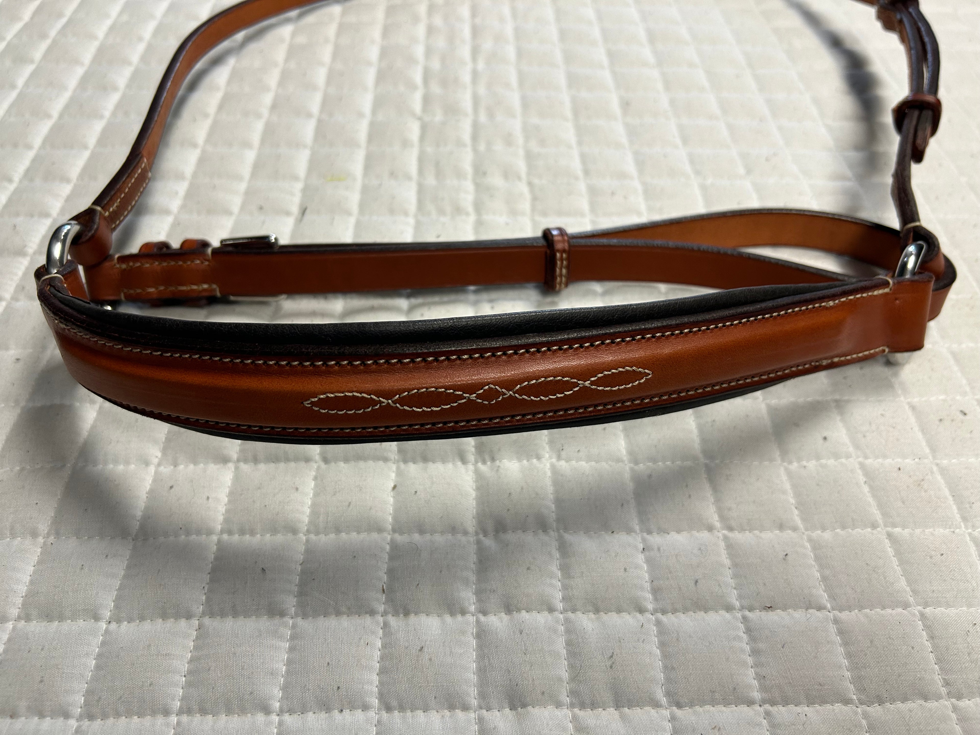 Edgewood Fancy Stitch 1" WIDE Padded Crank Noseband