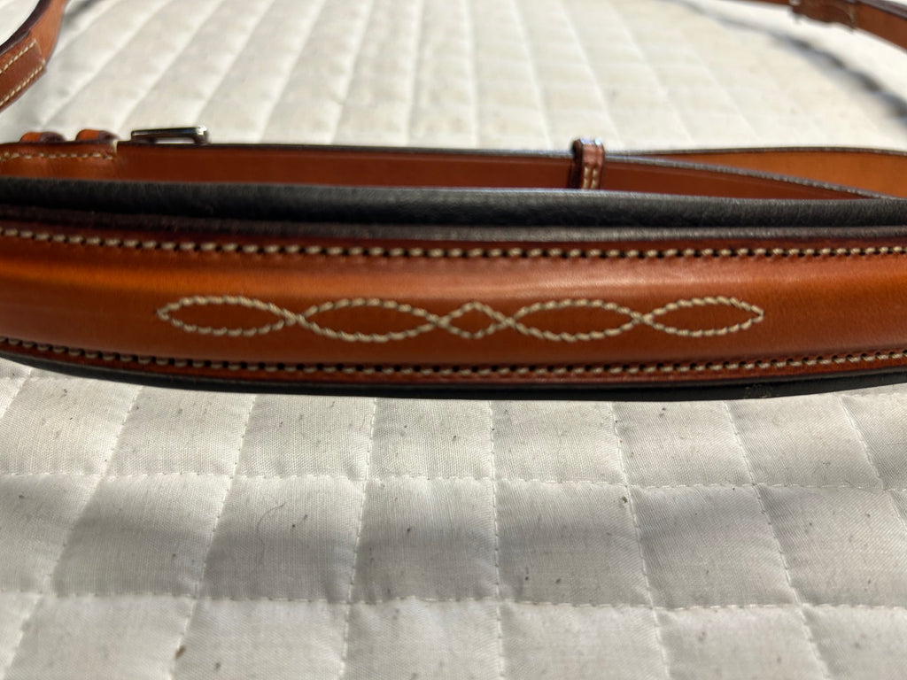 Edgewood Fancy Stitch 1" WIDE Padded Crank Noseband