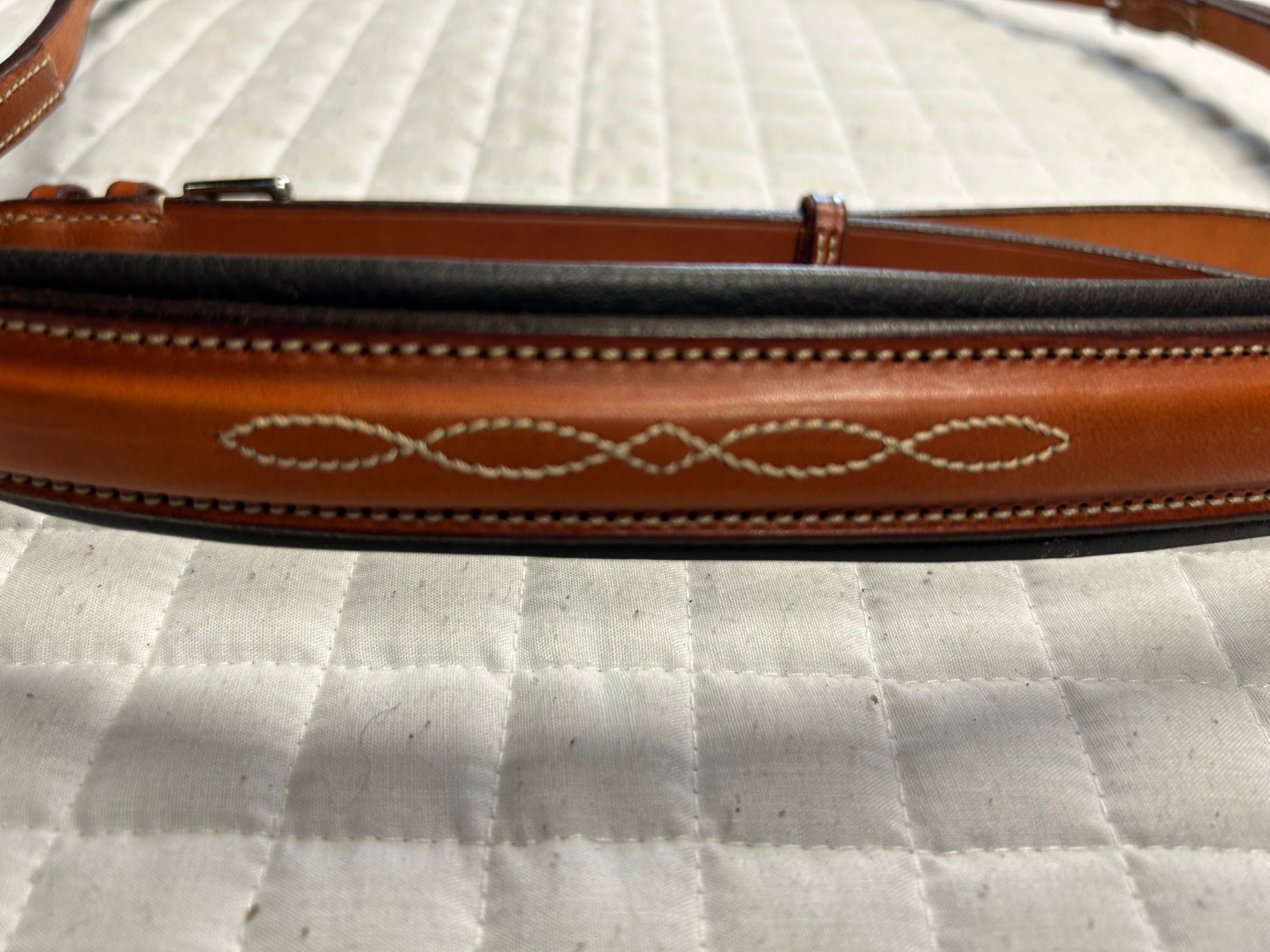 Edgewood Fancy Stitch 1" WIDE Padded Crank Noseband