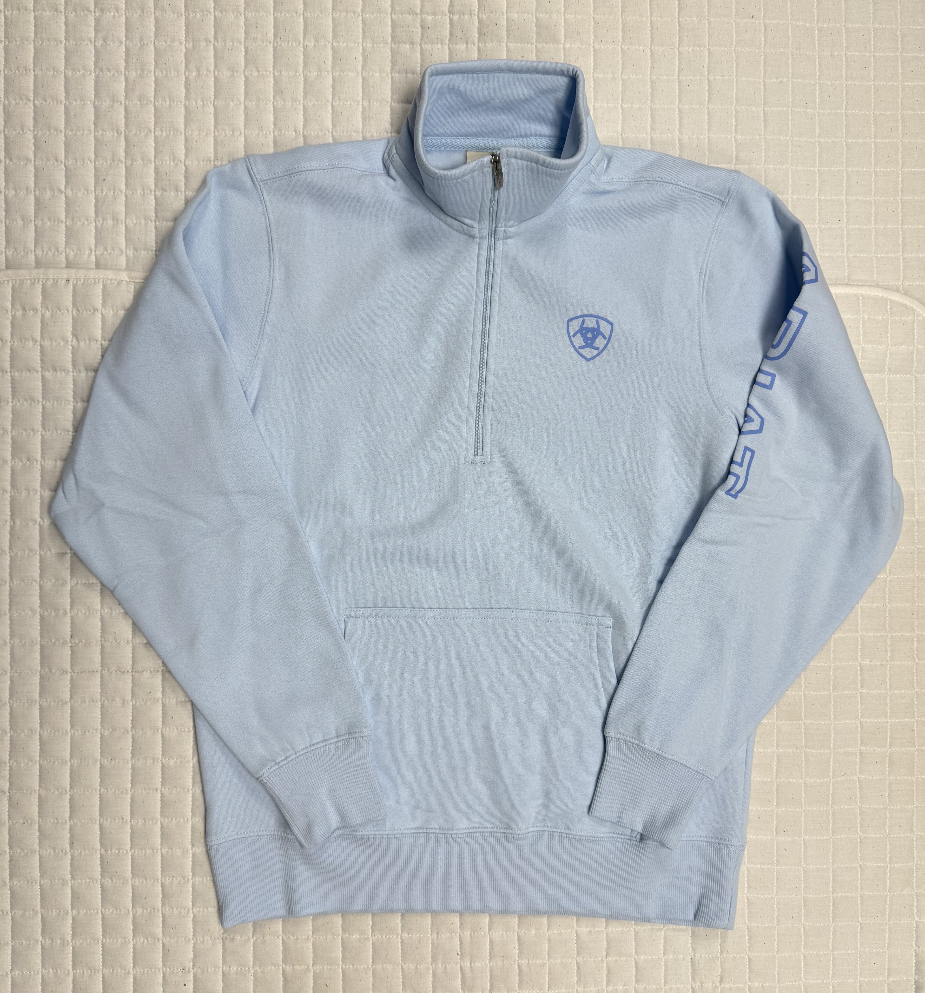 Ariat Ladies Foundation Logo 1/2 Zip Logo Hoodie Sweatshirt