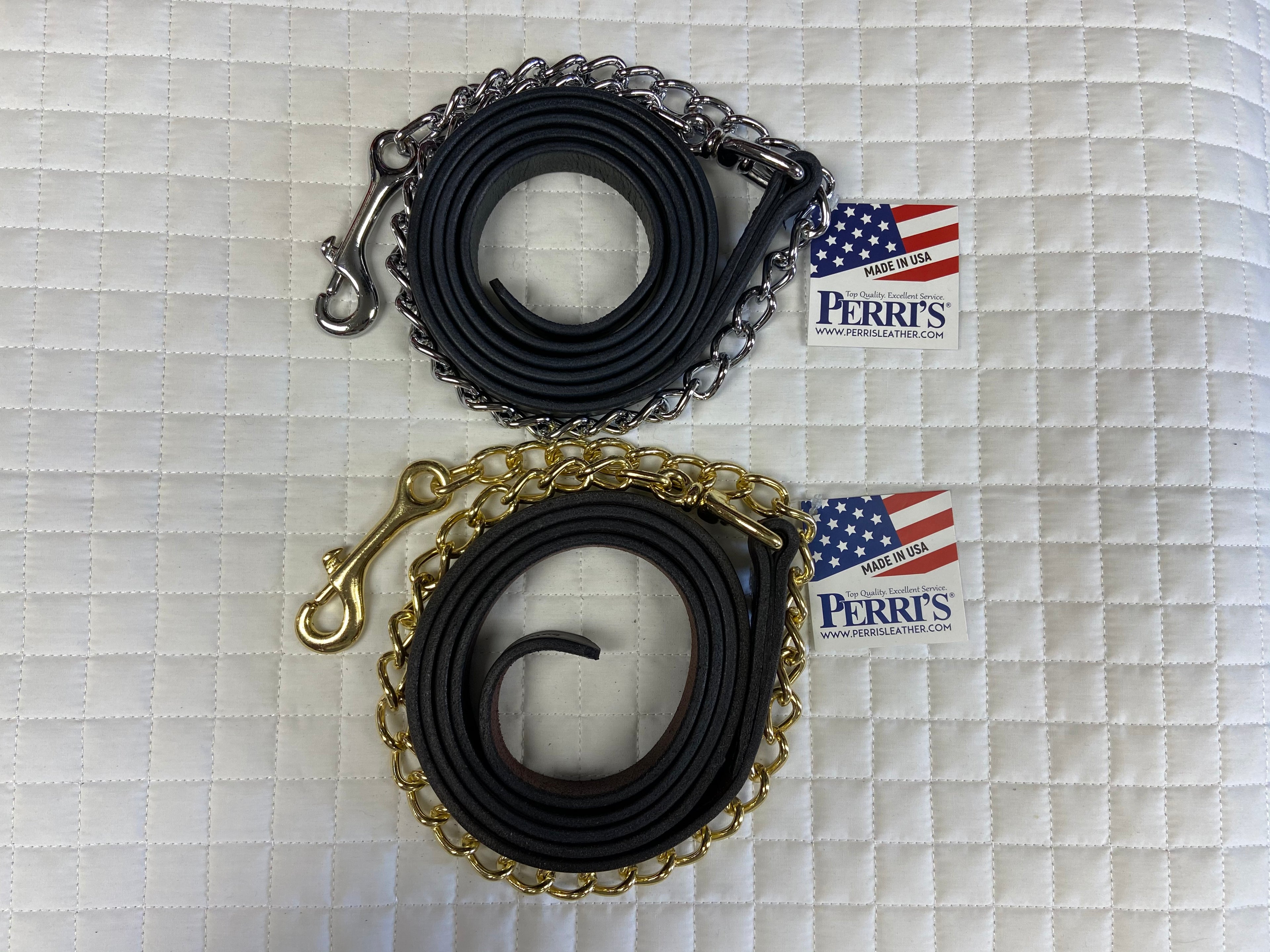 Perri's Leather Lead with Chain