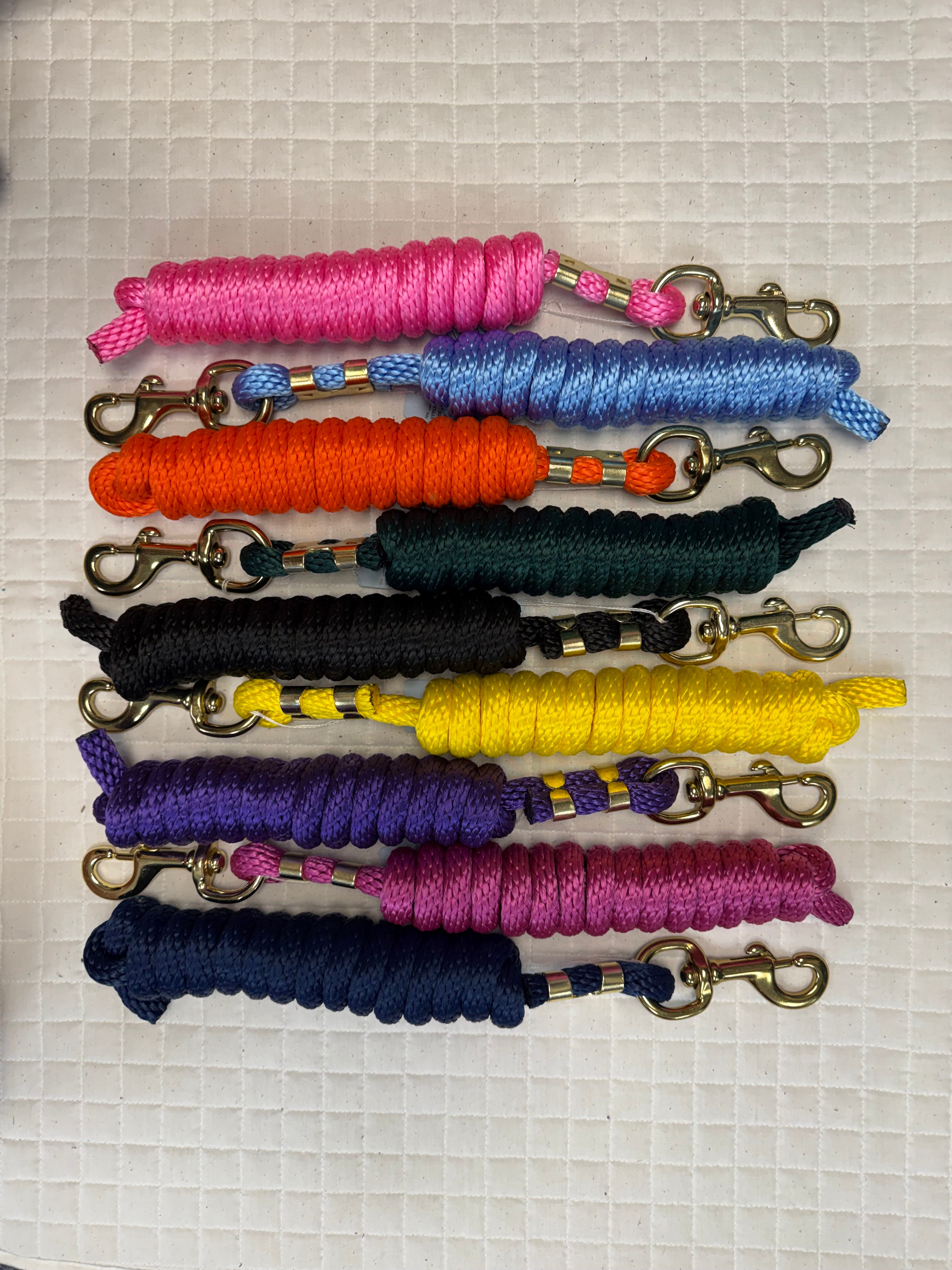 Poly Nylon Lead Ropes Solid Colors