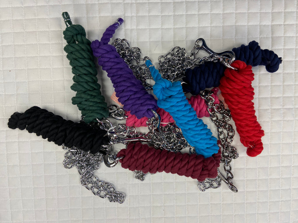 Cotton Lead Rope Solid Color W Chain
