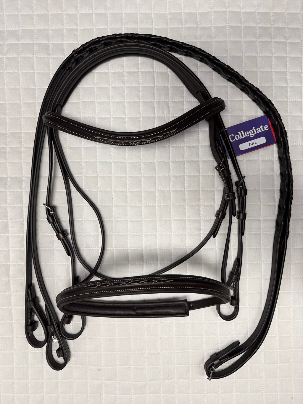 Collegiate Comfort Crown Fancy Stitch Padded Bridle