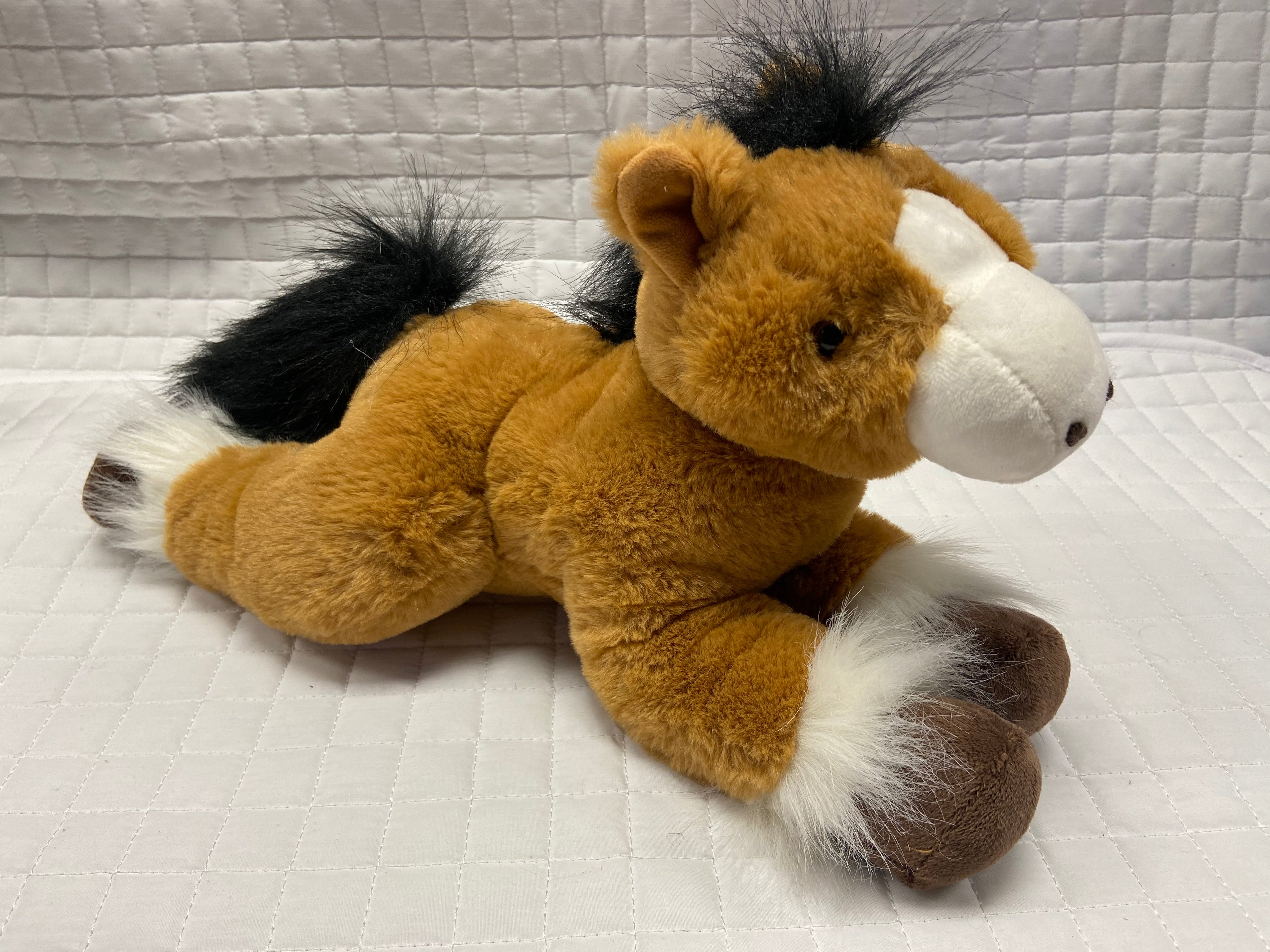 Bay w Feathers Horse Plush Toy