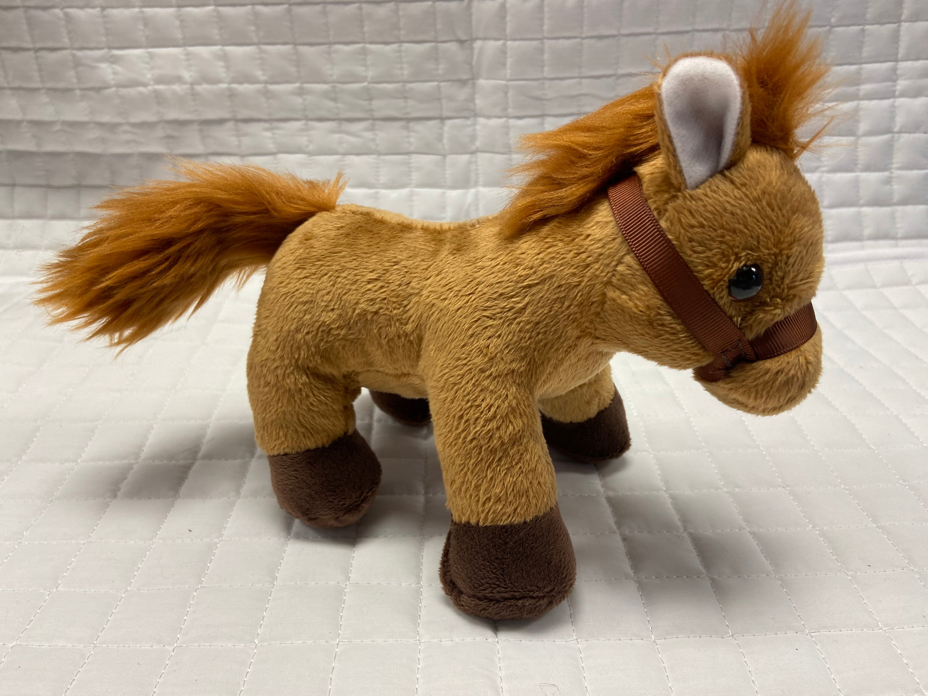 Soft Chestnut Horse Plush Toy 7"