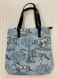 Equestrian Theme Patterned Tote