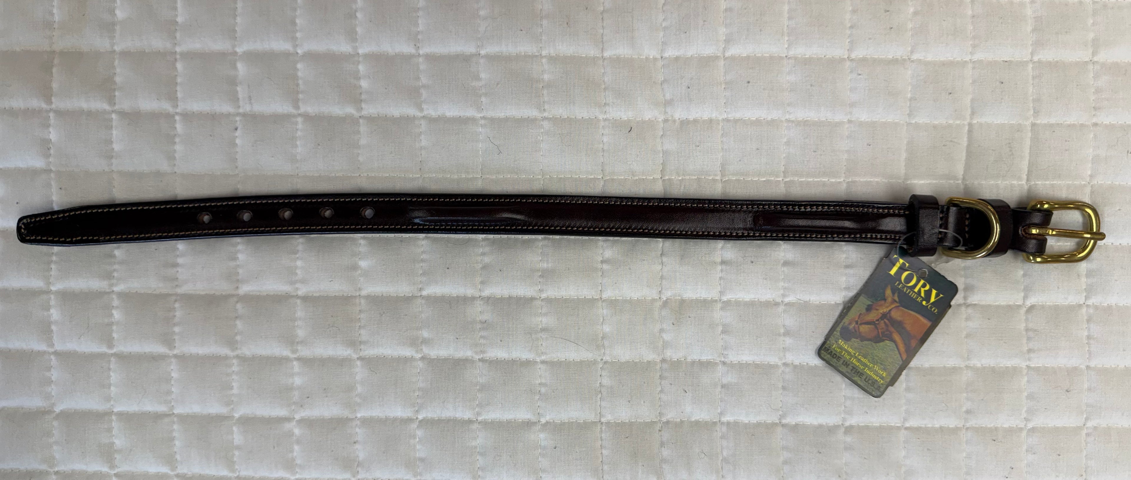 Tory Leather Raised Dog Collar
