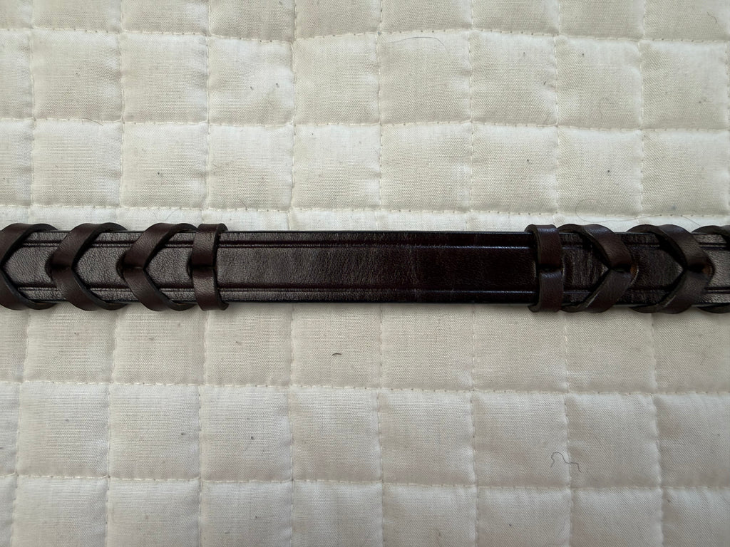 Tory Leather Laced Rein Dog Collar