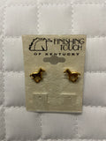 Gold Running Pony Earrings