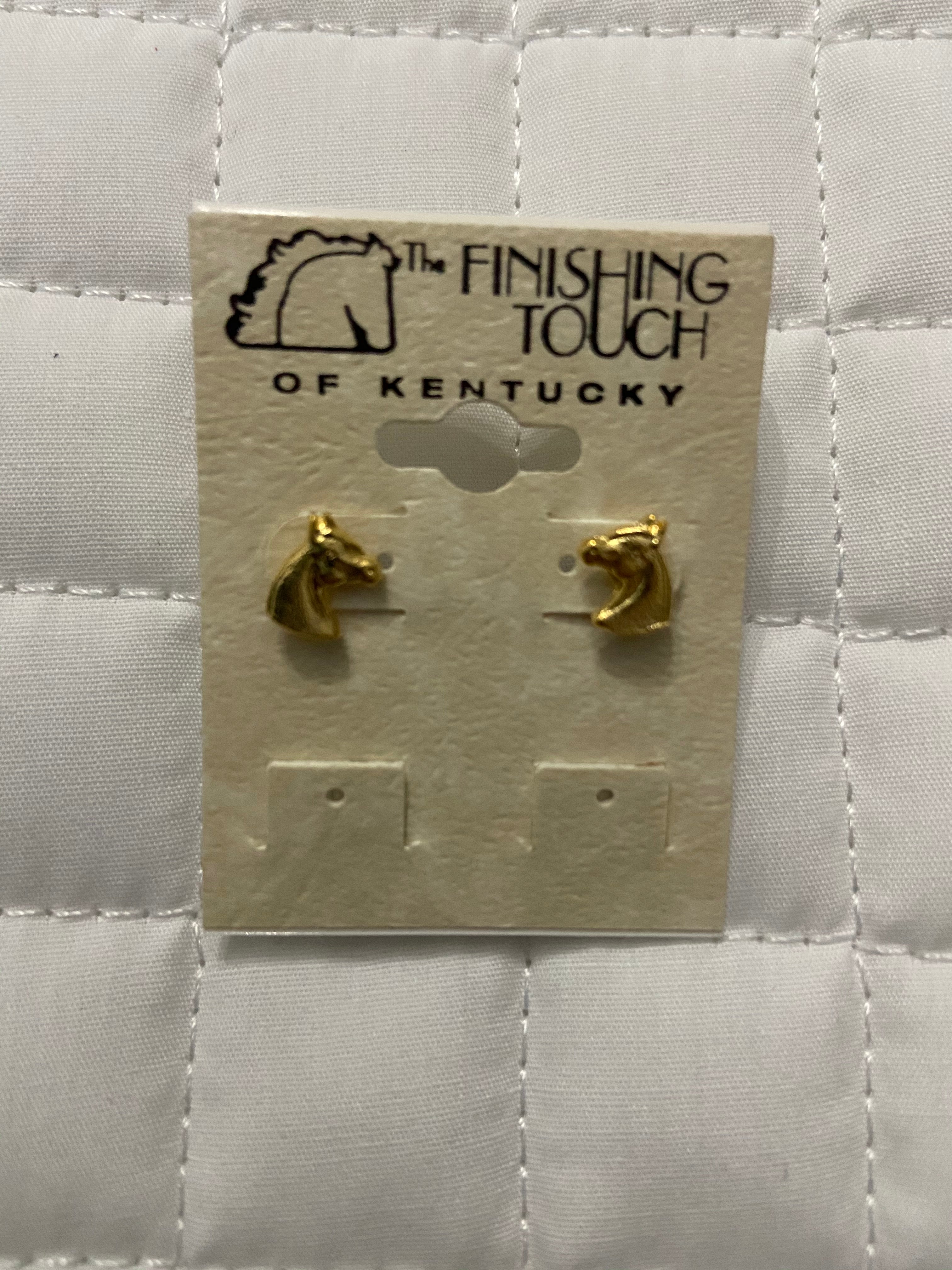 Gold Arabian Head Earrings