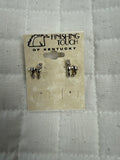 Silver Turned Horse Head Earrings