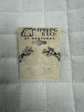 Silver Jumping Horse Earrings