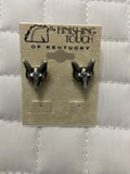 Silver Fox Mask Earrings