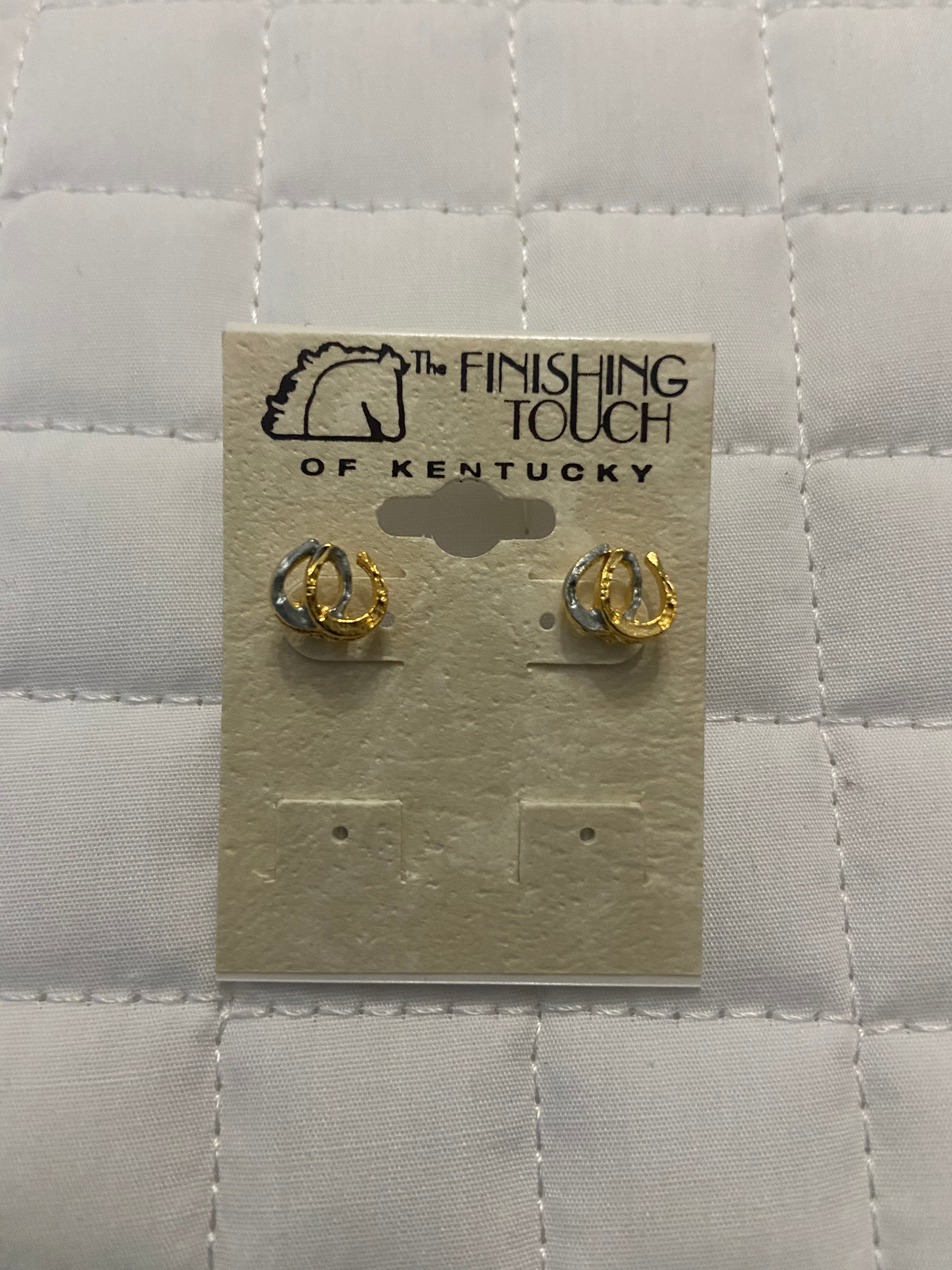 Silver / Gold Double Horseshoe Earrings