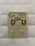Silver / Copper Horseshoe Earrings