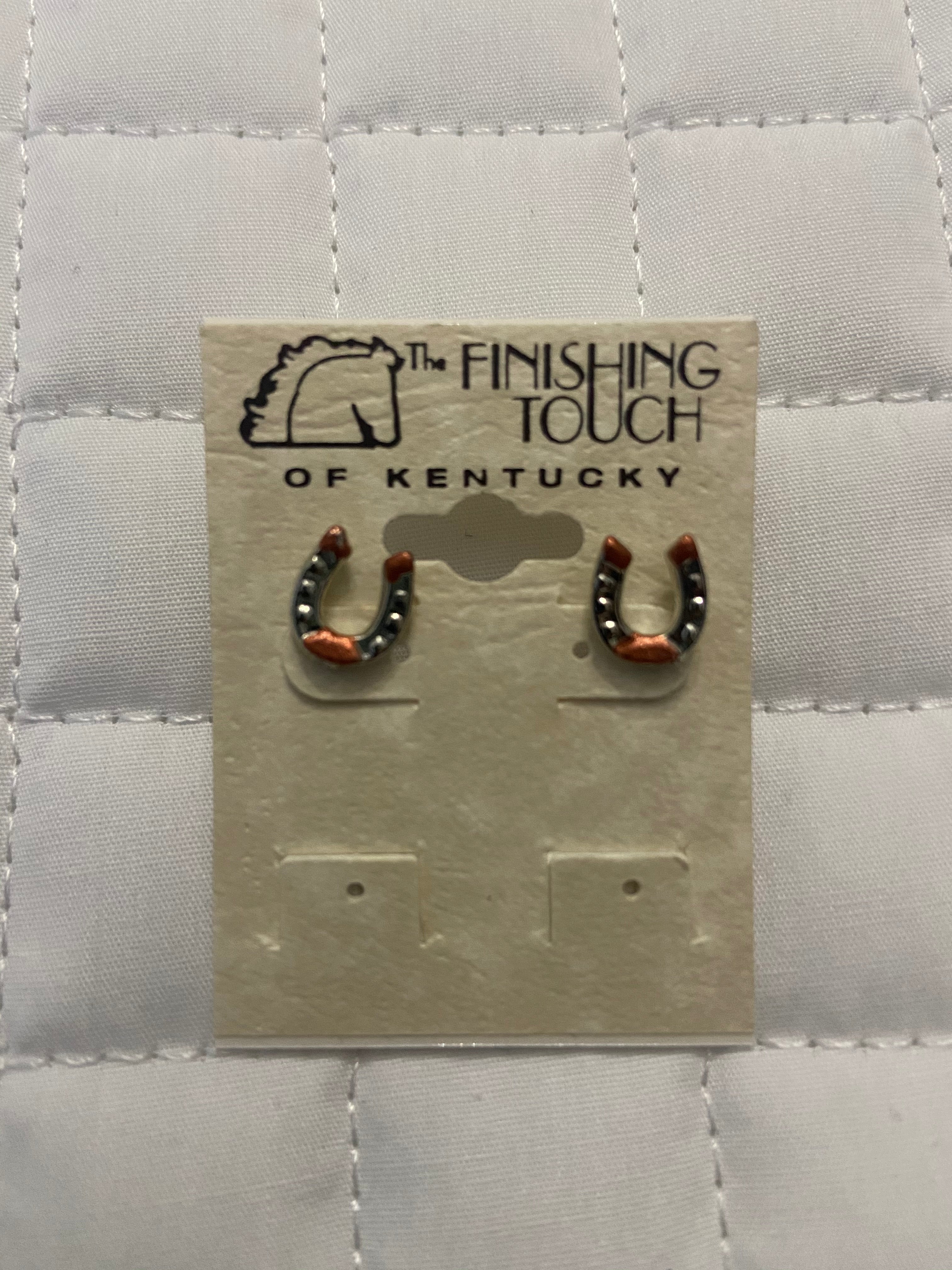 Silver / Copper Horseshoe Earrings