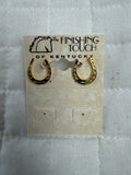 Gold Horseshoe With Crystal Earrings