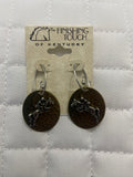 French Wire Jumper on Hammered Disc Earrings