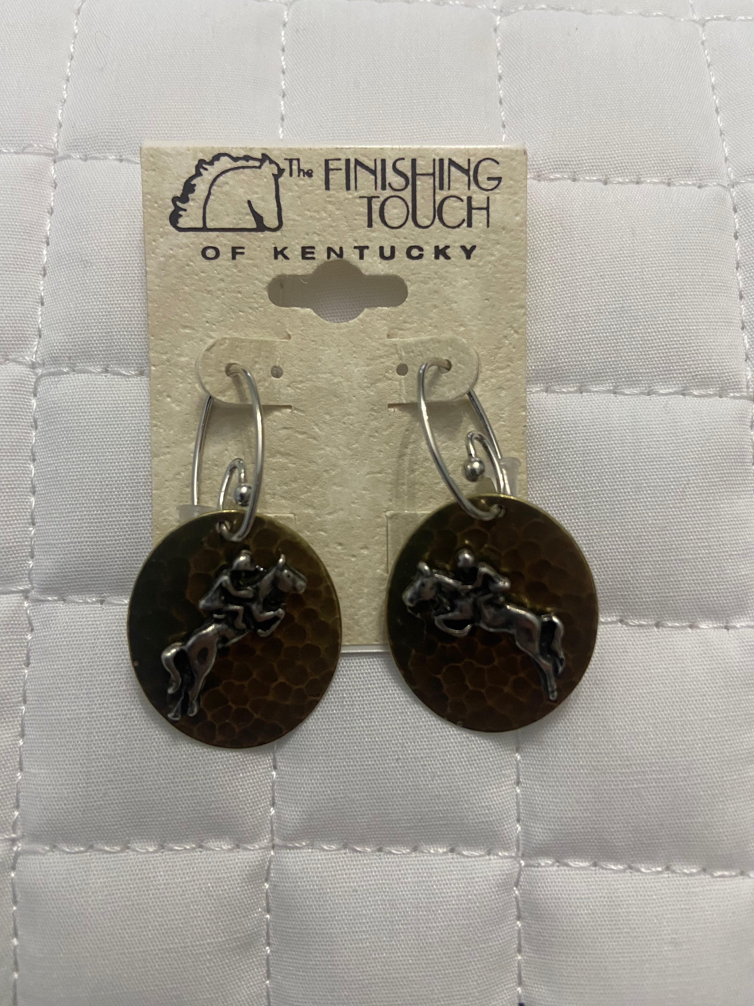 French Wire Jumper on Hammered Disc Earrings