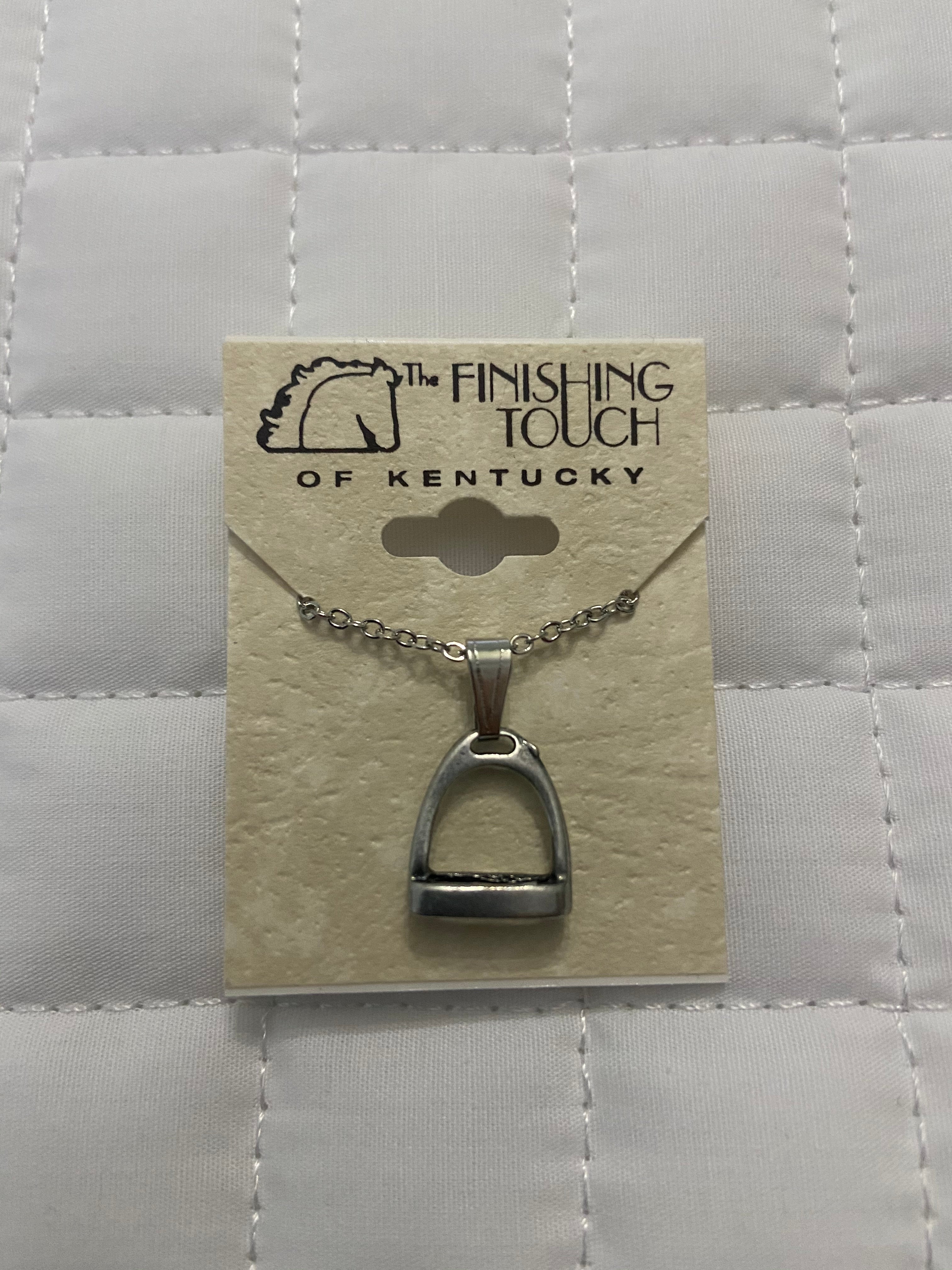 Silver Stirrup Iron Necklace